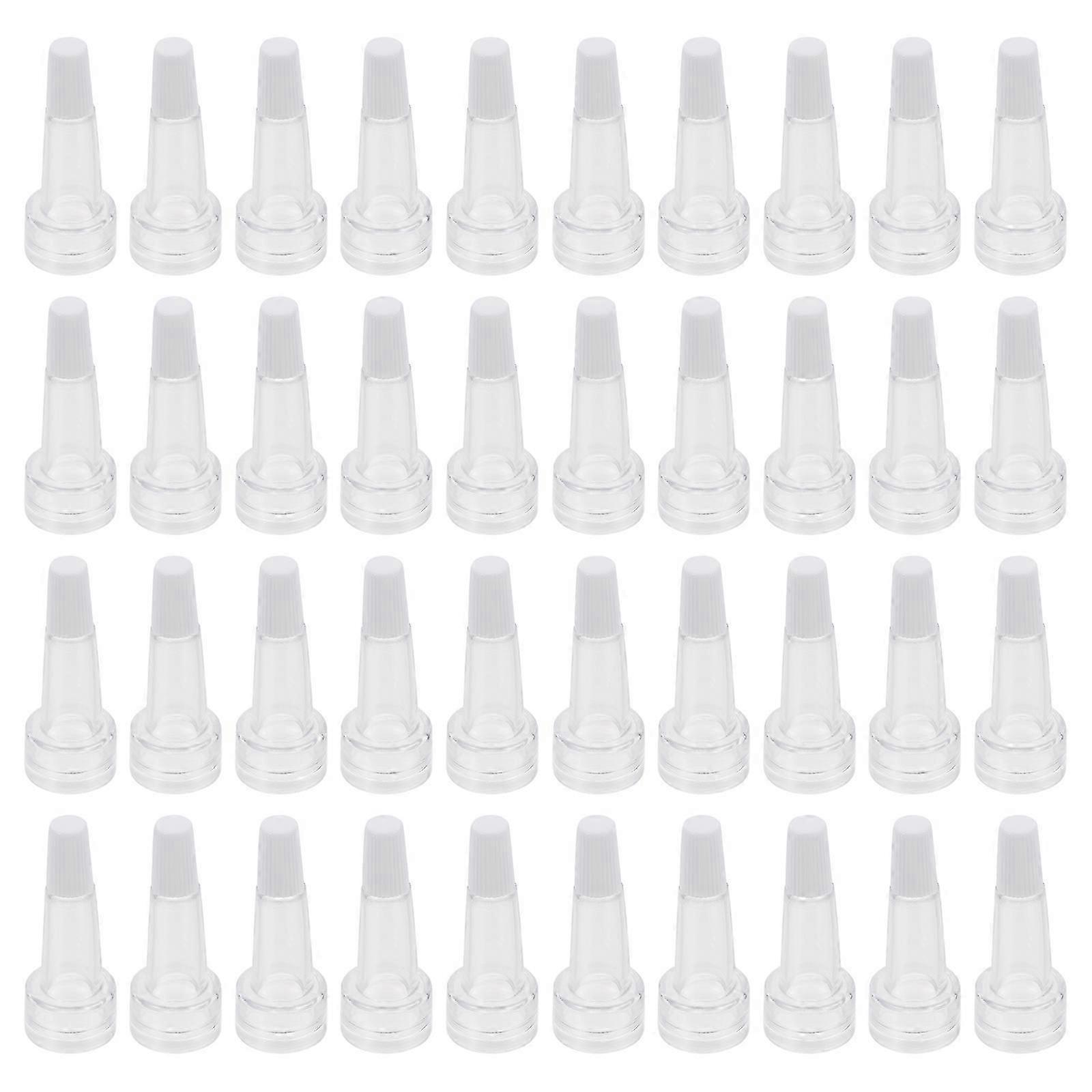 100Pcs Vial Bottles Essence Liquid Bottles Caps Transparent Plastic Caps