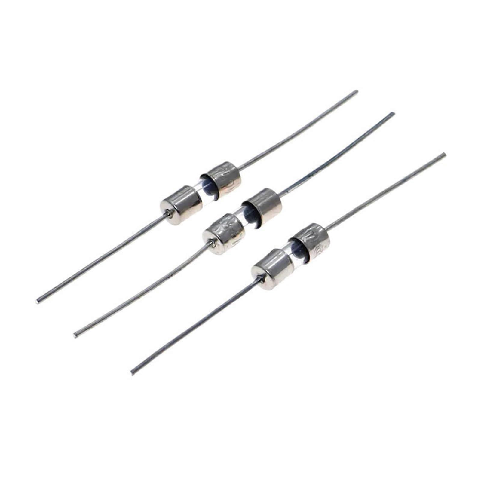 100pcs 10value 3.6 * 10mm 250V Double Iron Cap Axial Slow Glass Fuse kit Box with Lead Wire 0.5A 1A 2A 3A 3.15A 4A 5A 6.3A 8A 10A Ref: 6818