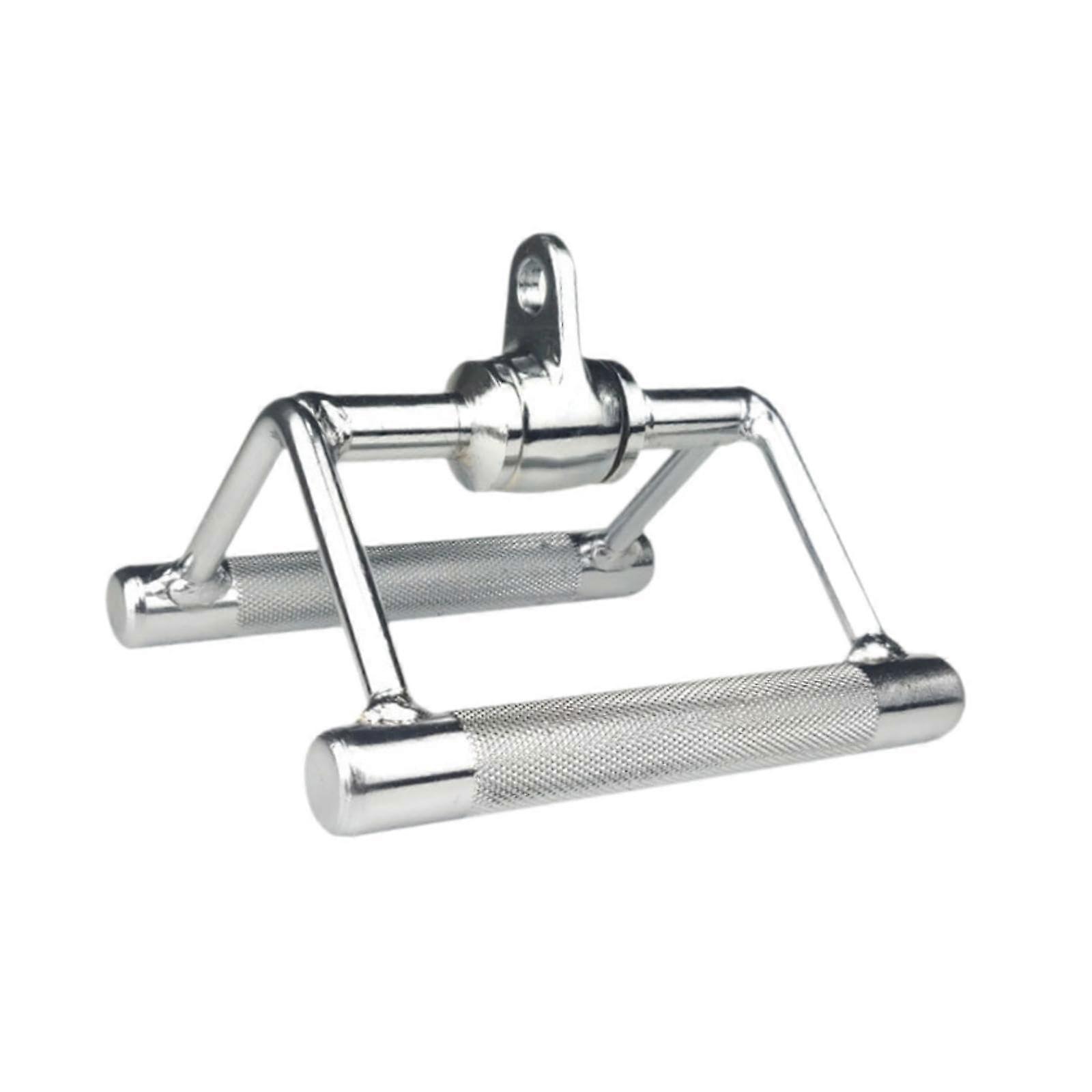 V Shaped Bar, D Row Handle, Rowing Machine, NonSlip Back Training, Lat Pull Bar, Press Down Bar for Fitness Exercises, Triceps Silver