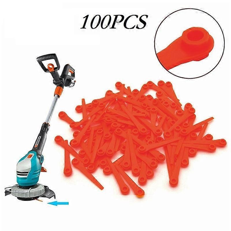 100片适用于Gardena 9823 9825 9820 9821 9828 9829 8840 8841 2417割草机刀片更换
