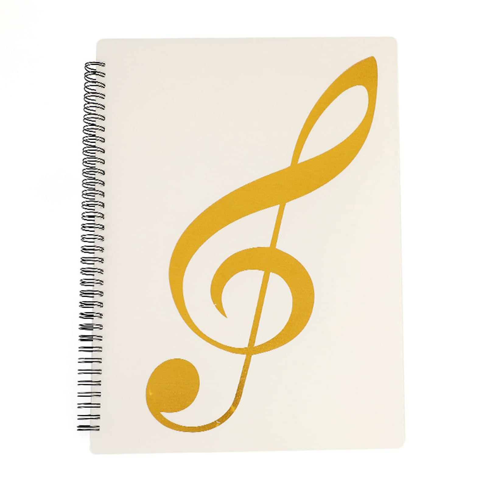 Portable Music Folder 40 Pages A4 Size Writable Sheets for Violinists Pianists Cellists Band Concerts White