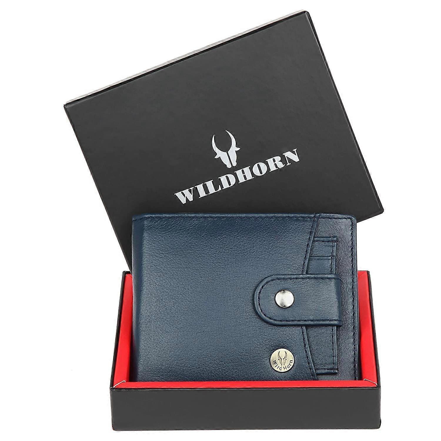 Lederen portemonnee voor heren (Navy)