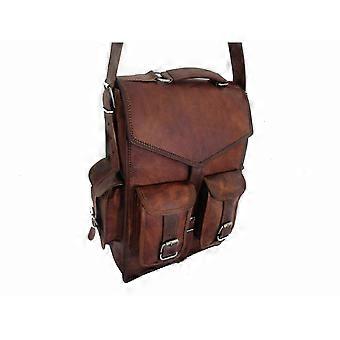 Ny Ryggsäck Väska i äkta läder Laptop Ryggsäck Travel Vintage väska
