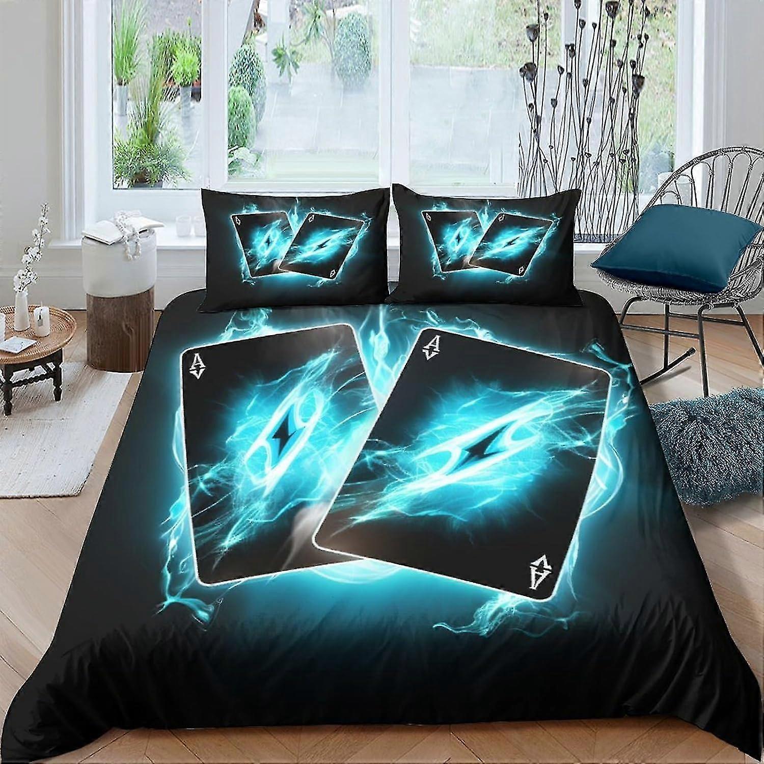Multi Color Quilt Cover Set 3 Piece Duvet Cover Luxury Soft with Zip Closure Easy Care Bedding Set with Pillowcases Double
