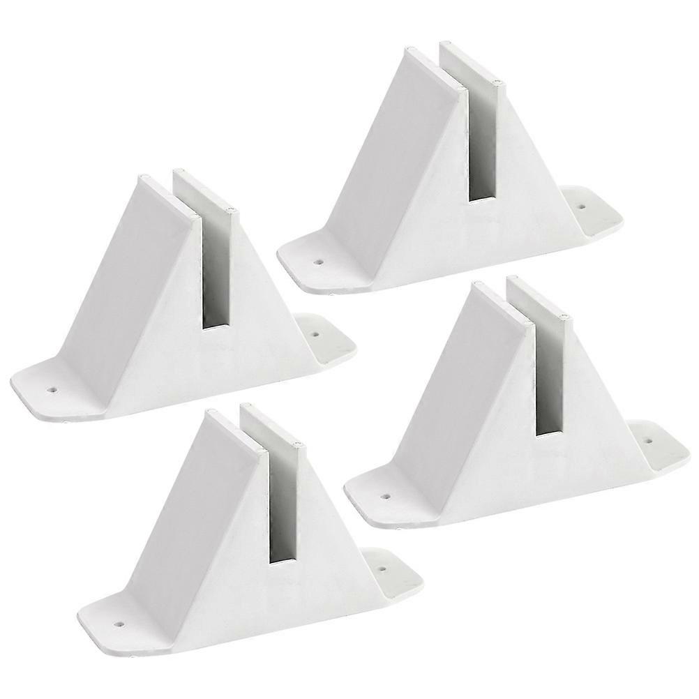 4pcs Plastic Fence Base Holders Sturdy Support Kit for Easy Installation and Enhanced Stability