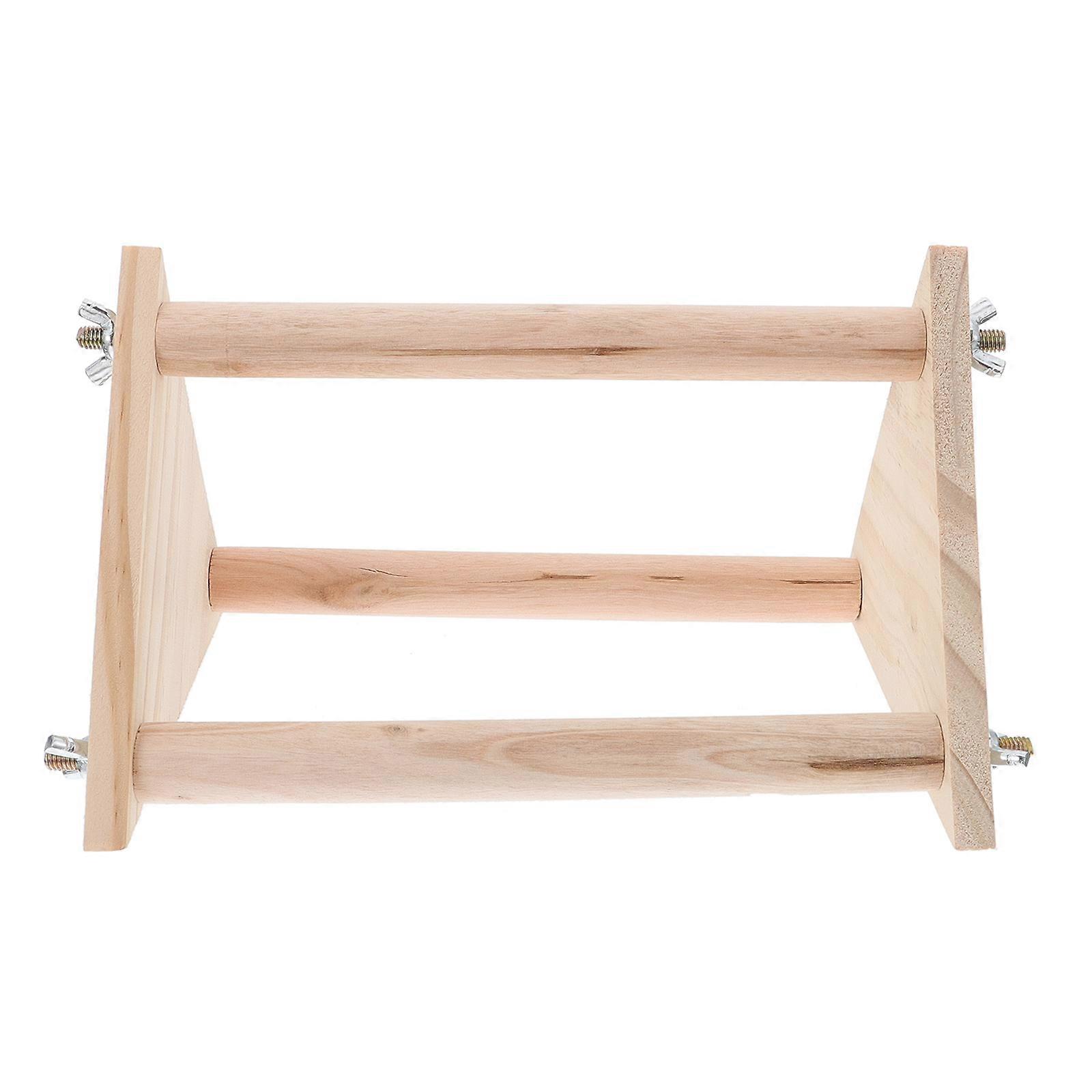 Chick Standing Rack for Pet Use Durable Composite Material Beige Color Fits Various Birds 7.5 Inches