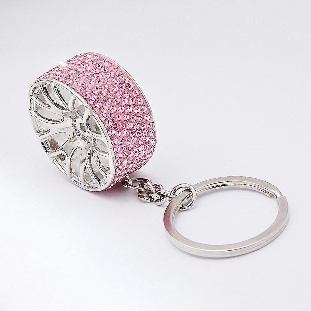 Rose Glitter Diamond Key Ring