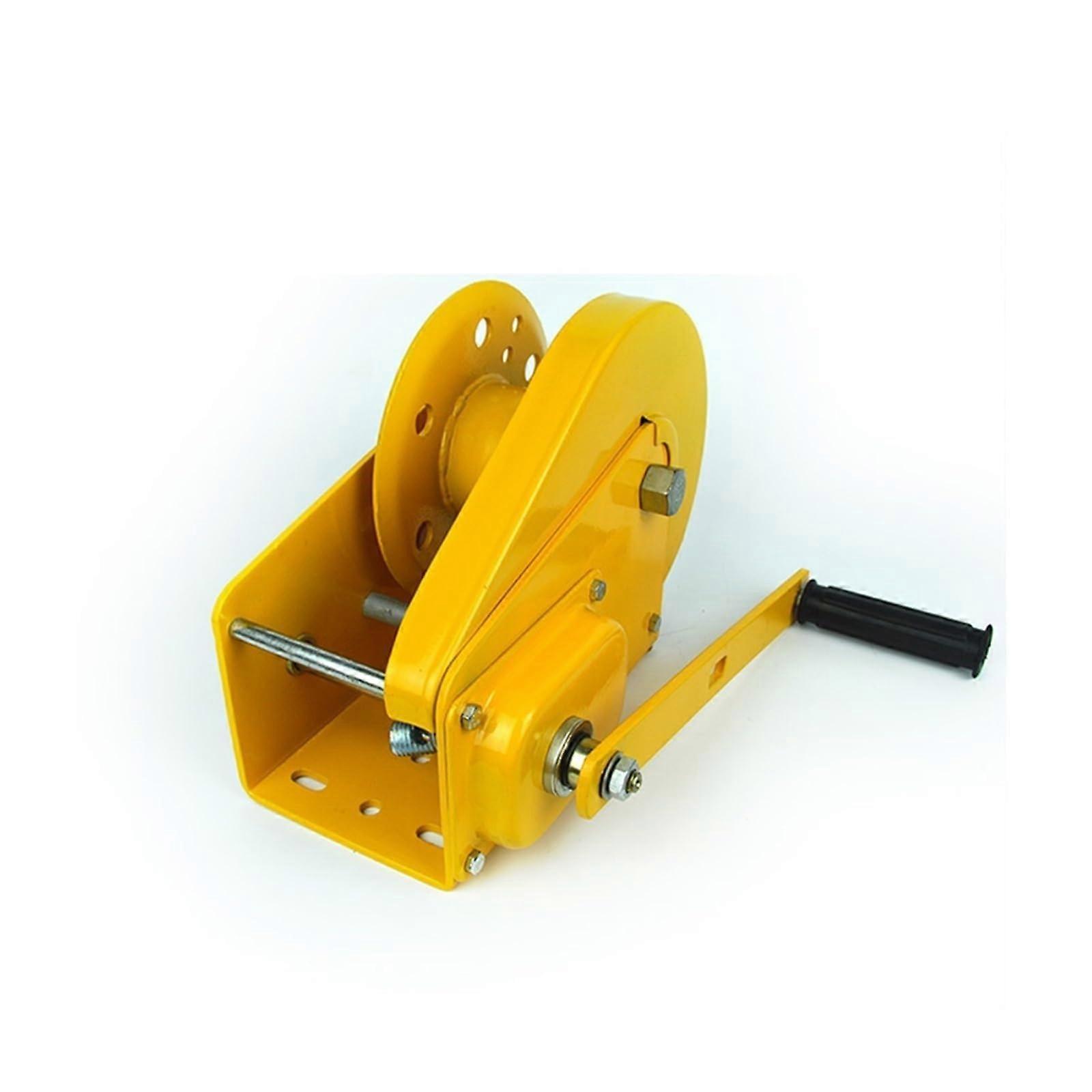 Manual Winch with Hand Crank for Boat Trailers, Two-Way Ratchet, Steel Hook and Cable Not Included, Heavy Duty