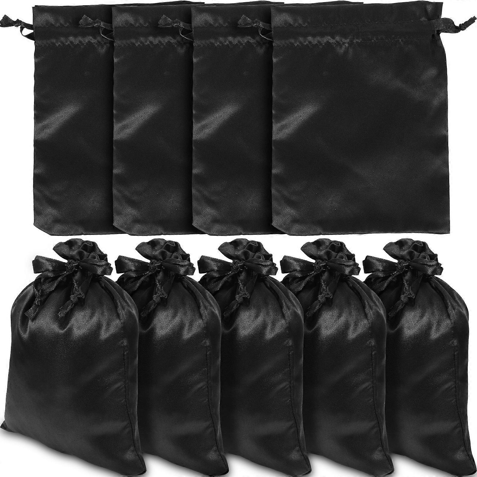 Mini Drawstring Pouch Jewelry Bags present Packaging Black Color 20Pcs