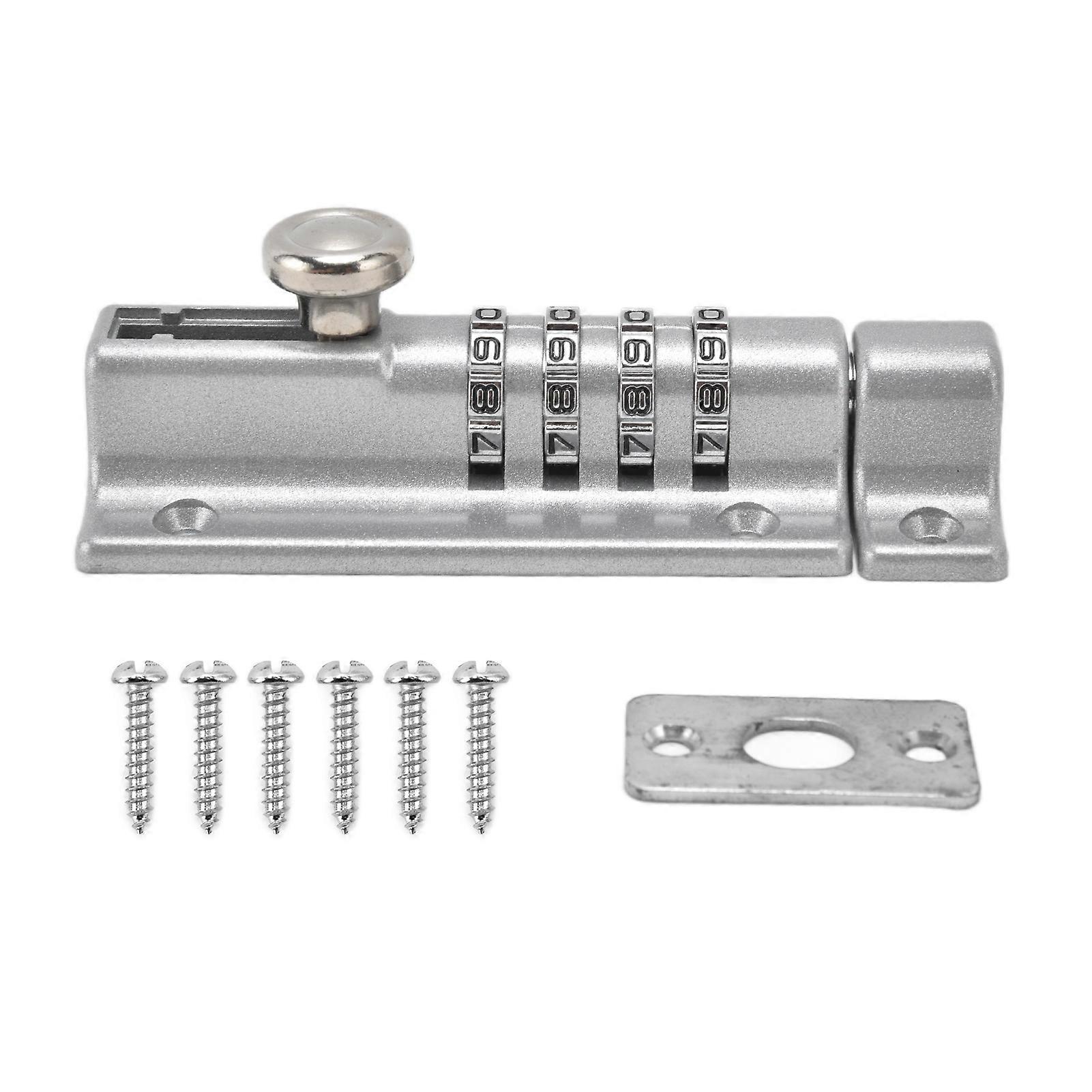 Combination Locking Safe Password Durable Rust Resistant Coating 4 Digit Lock Bolt for Pool Gate Fence Farm