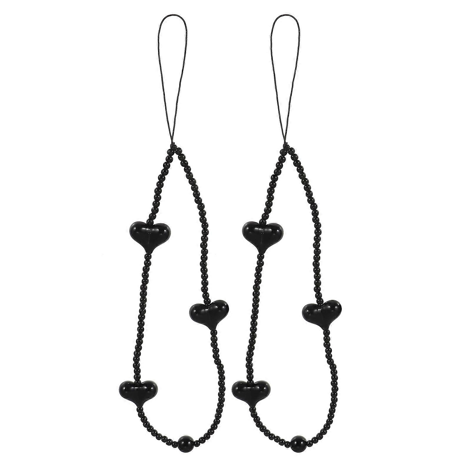 It looks like you're referring to a product listing or description for **heart bead phone lanyards/charms**. Here's a polished and professional