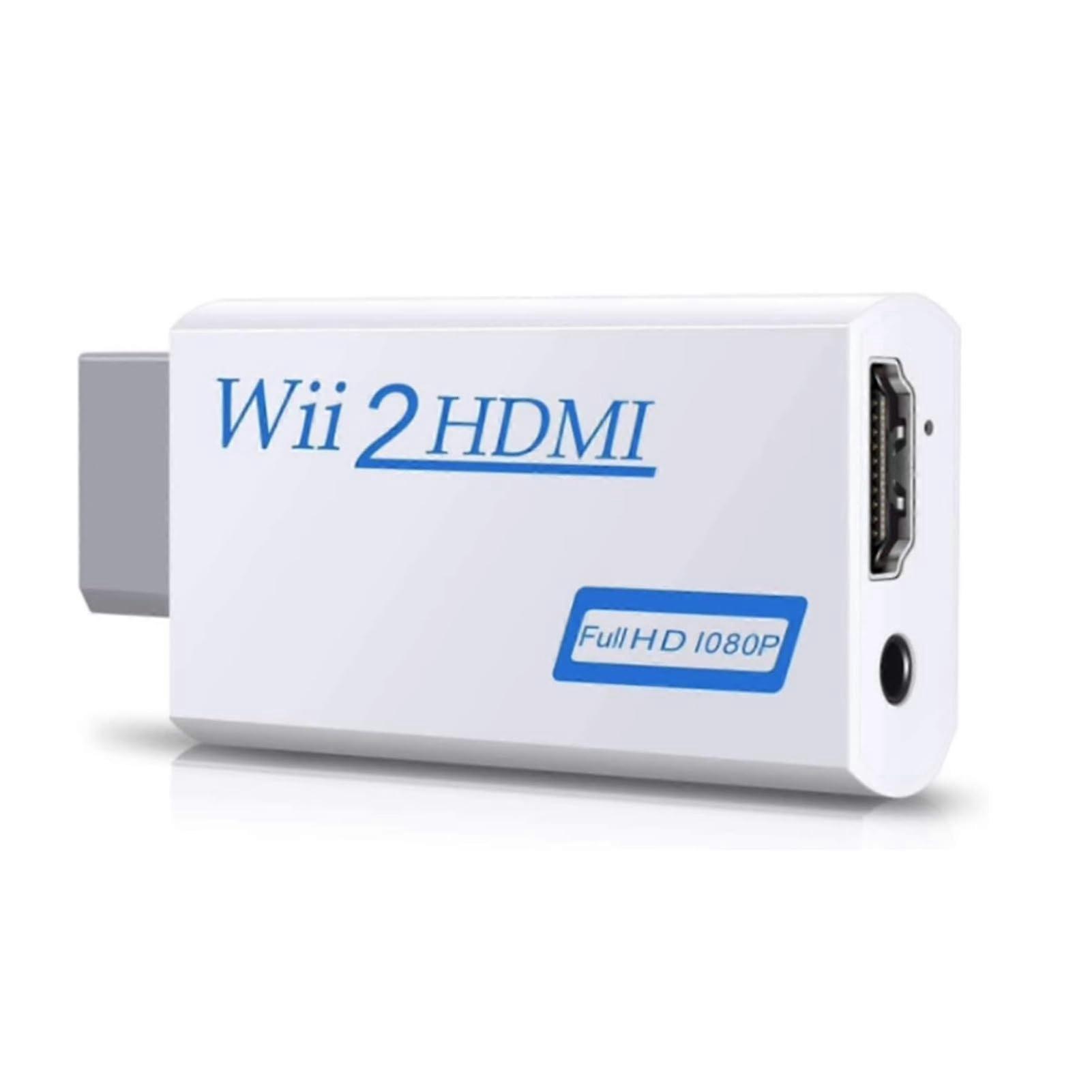Wii to HDMI Converter, Wii HDMI Adapter Wii2HDMI Upscaling Converter 720P/1080P HDMI 3.5mm Video Audio Output, Supports All Wii Display Modes