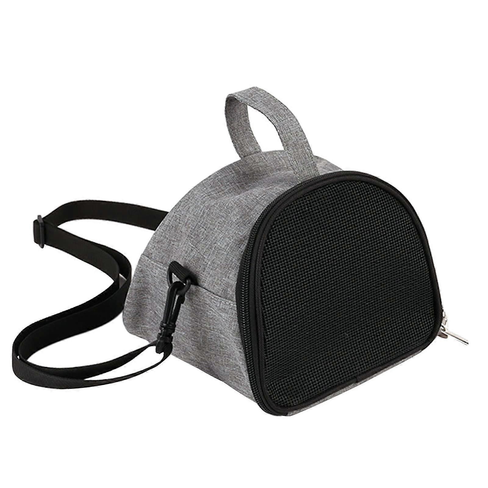Hamster Travel Bag Small Animal Carrier With Front Ventilation Gray Size L For Squirrel Hedgehog Sugar Glider