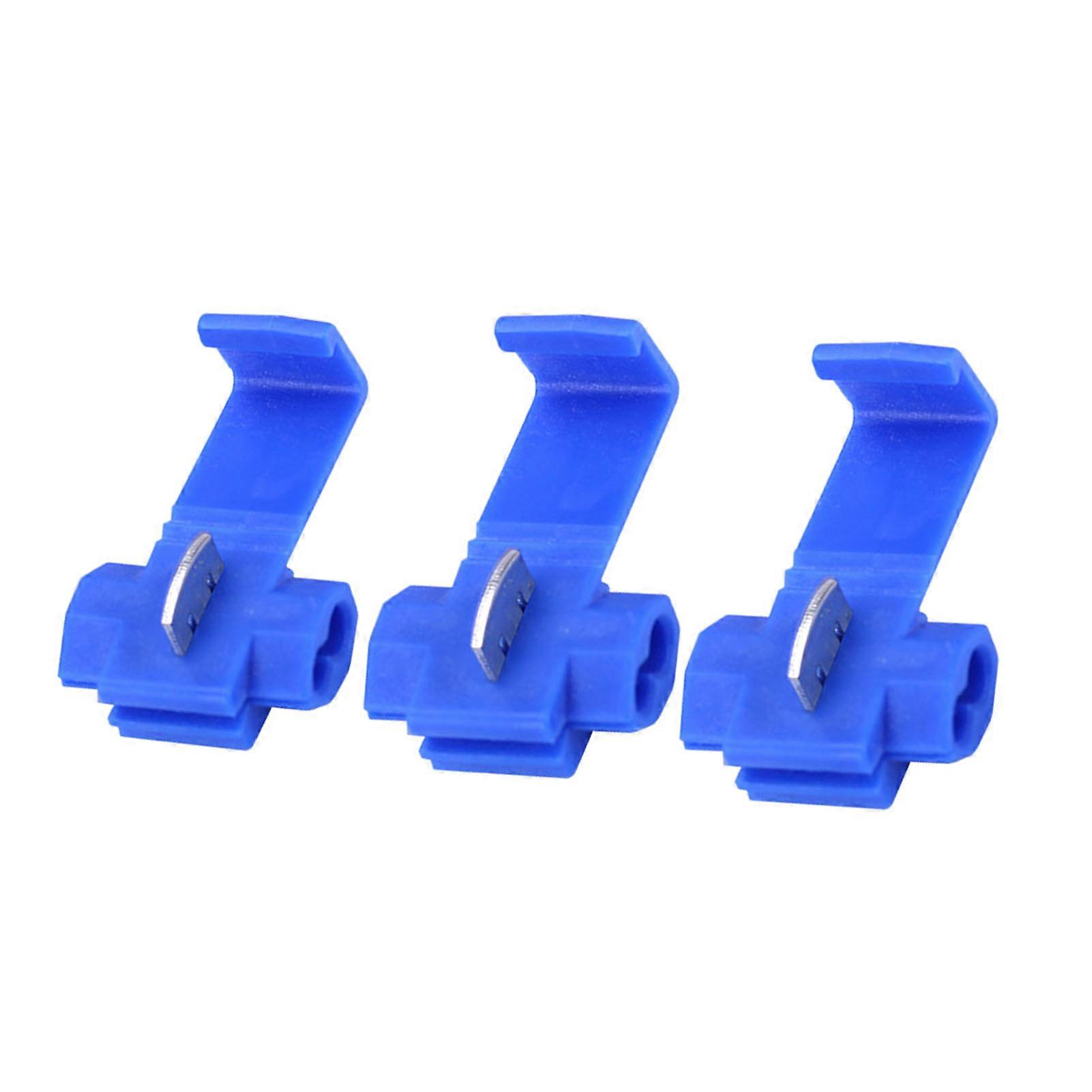 100Pcs Blue Solderless Quick Splice Wire Connectors Copper PP