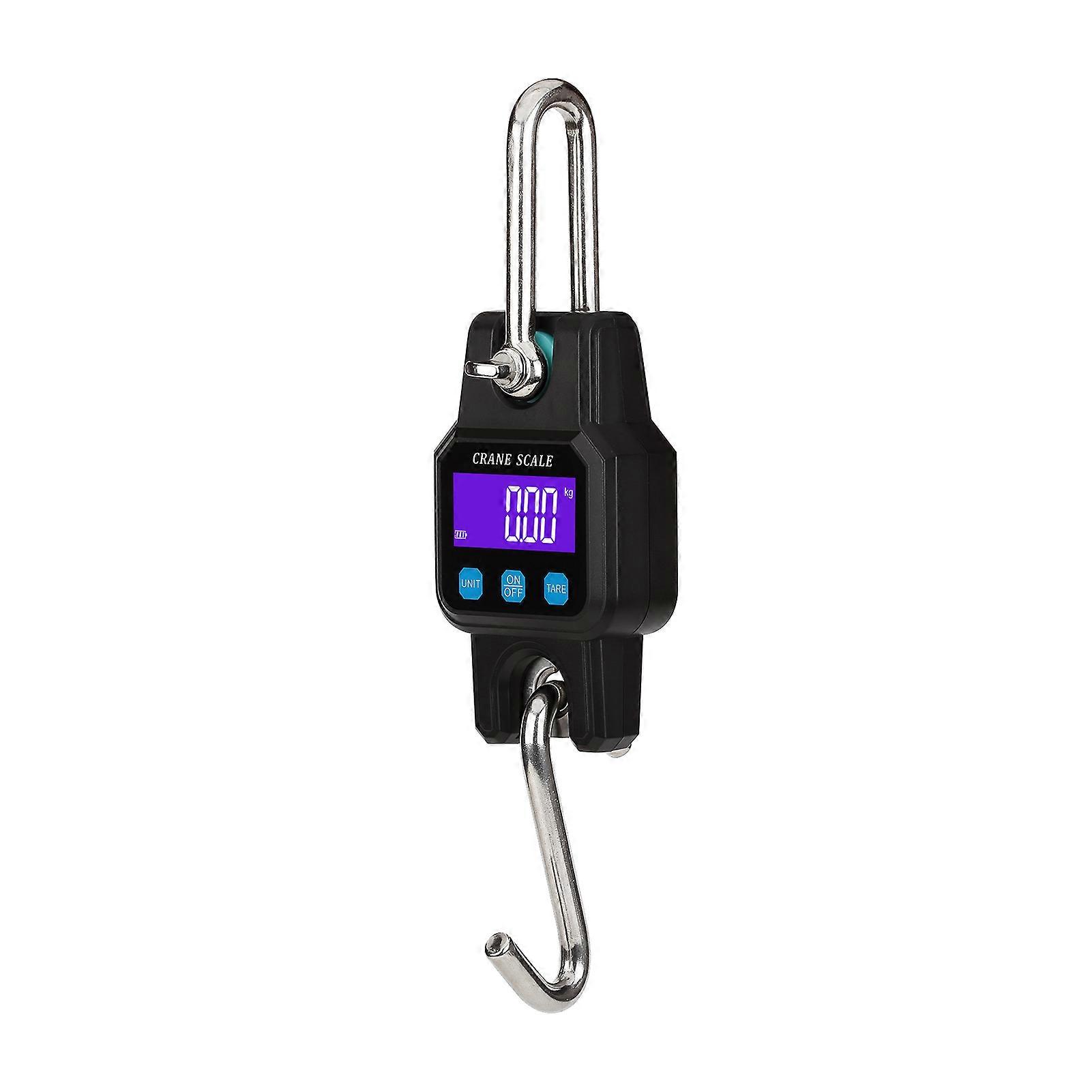 300KG/ 600LB Portable Heavy Duty Crane Scale Digital Electronic Hanging Weigher Rechargeable Industrial Hook Scales Unit Switch/ Data Hold/ Tare/ Zer