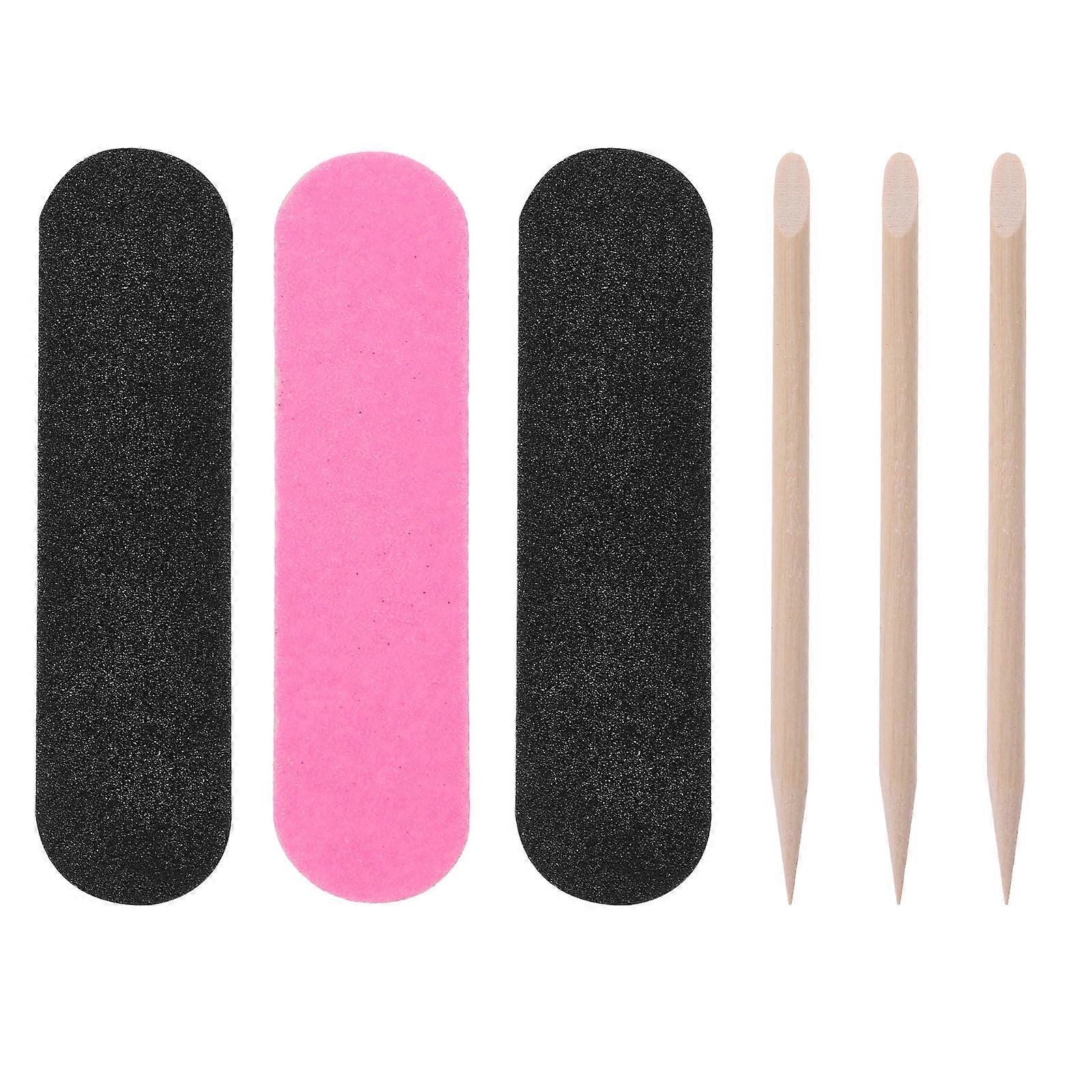 Mini Nail Files with Doublesided Design for Nail Art and Pedicure Assorted Color 200pcs Set