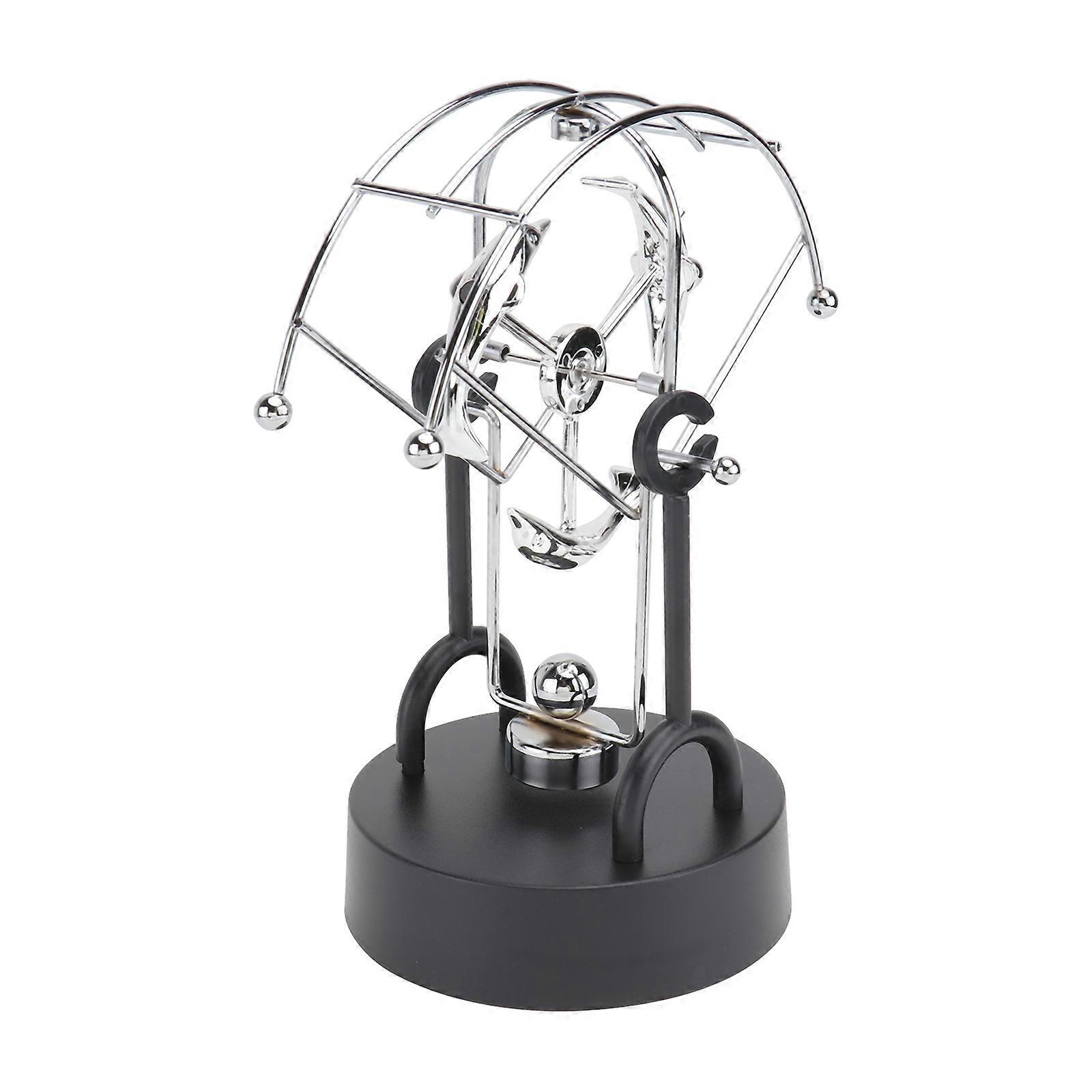 Silver Perpetual Motion Toy for Decor Made of ABS and Metal Great for Desk or Home 1pc