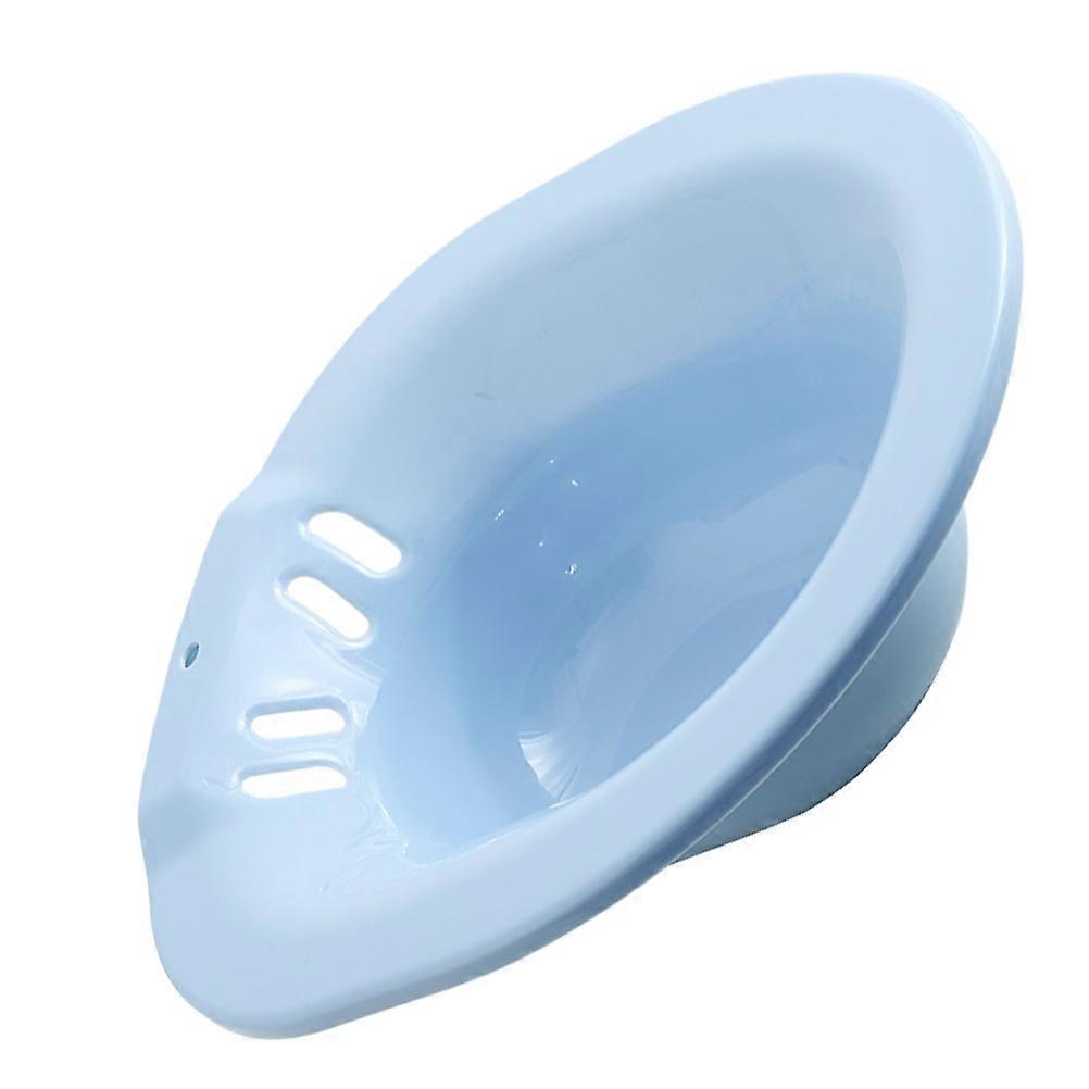 Blue Sitz Bath for Toilet Seat Postpartum Care Basin Made of Plastic Foldable and Spacesaving 1pc