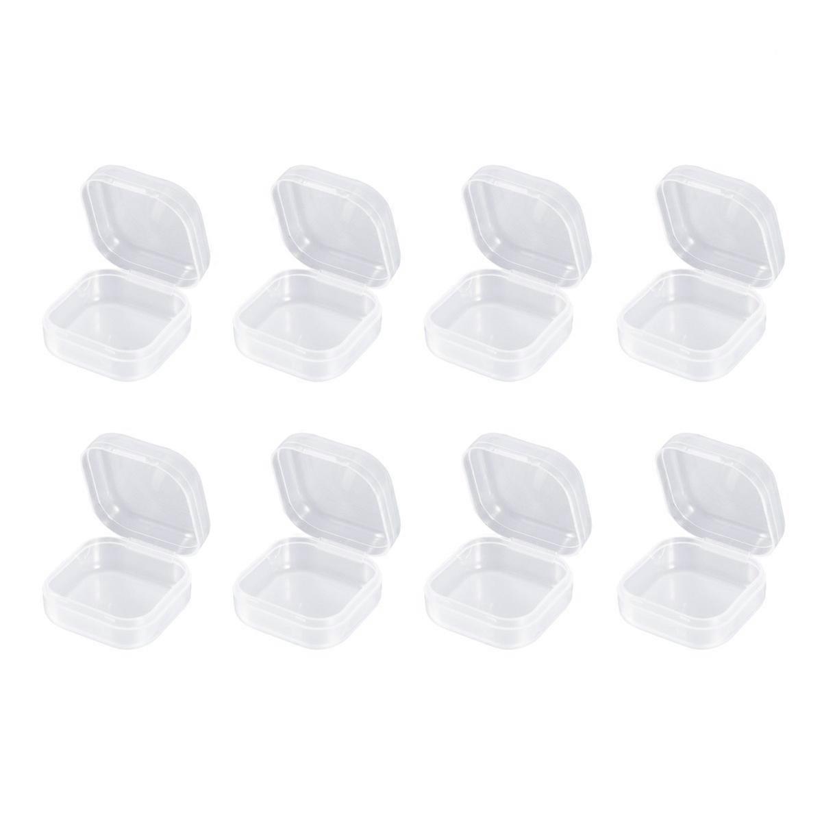 24 Pack Transparent Plastic Storage Boxes, Rectangular Multipurpose Organizer, Durable Material for Closet Storage