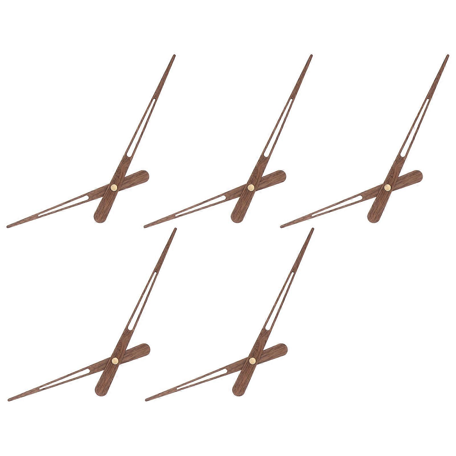 Durable Clock Hands for Clock Use Simple Design Dark Brown Synthetic Material 5 Pieces