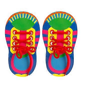 Kids Shoe Lacing Practice Board Toy – Learn to Tie Shoelaces, Early Learning Motor Skills Toy