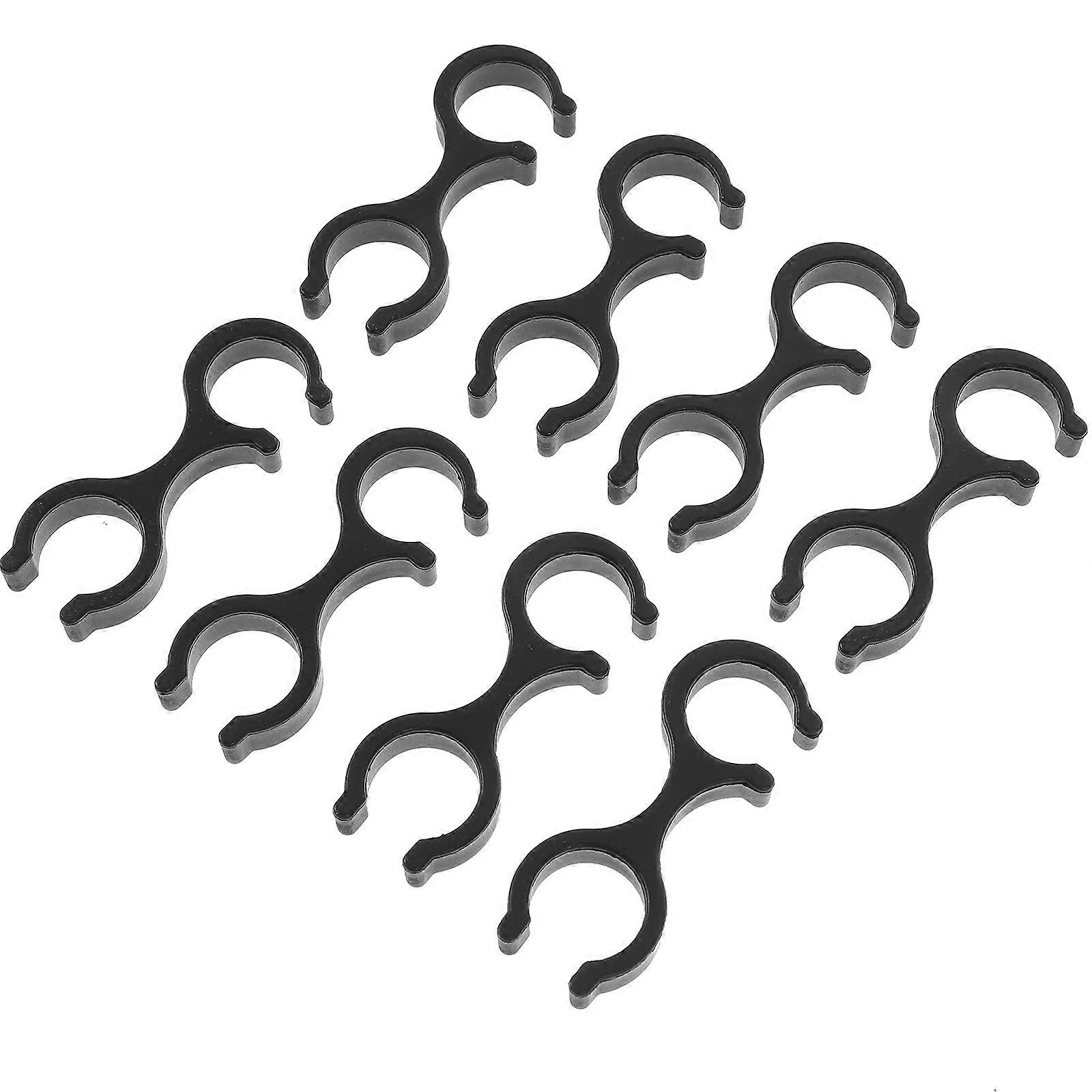 Black Rotatable Storage Clasps for Outdoor Use Made of Plastic Lightweight and Durable 8 Pieces