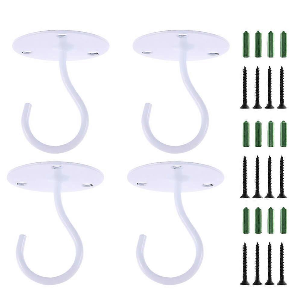Multi-Purpose Hooks Metal Hooks For Hanging Heavy Duty Storage Metal Hooks Coat Hooks Key Hooks Kitchen Hanging Hook Simple Aluminum Alloy 4Pcs