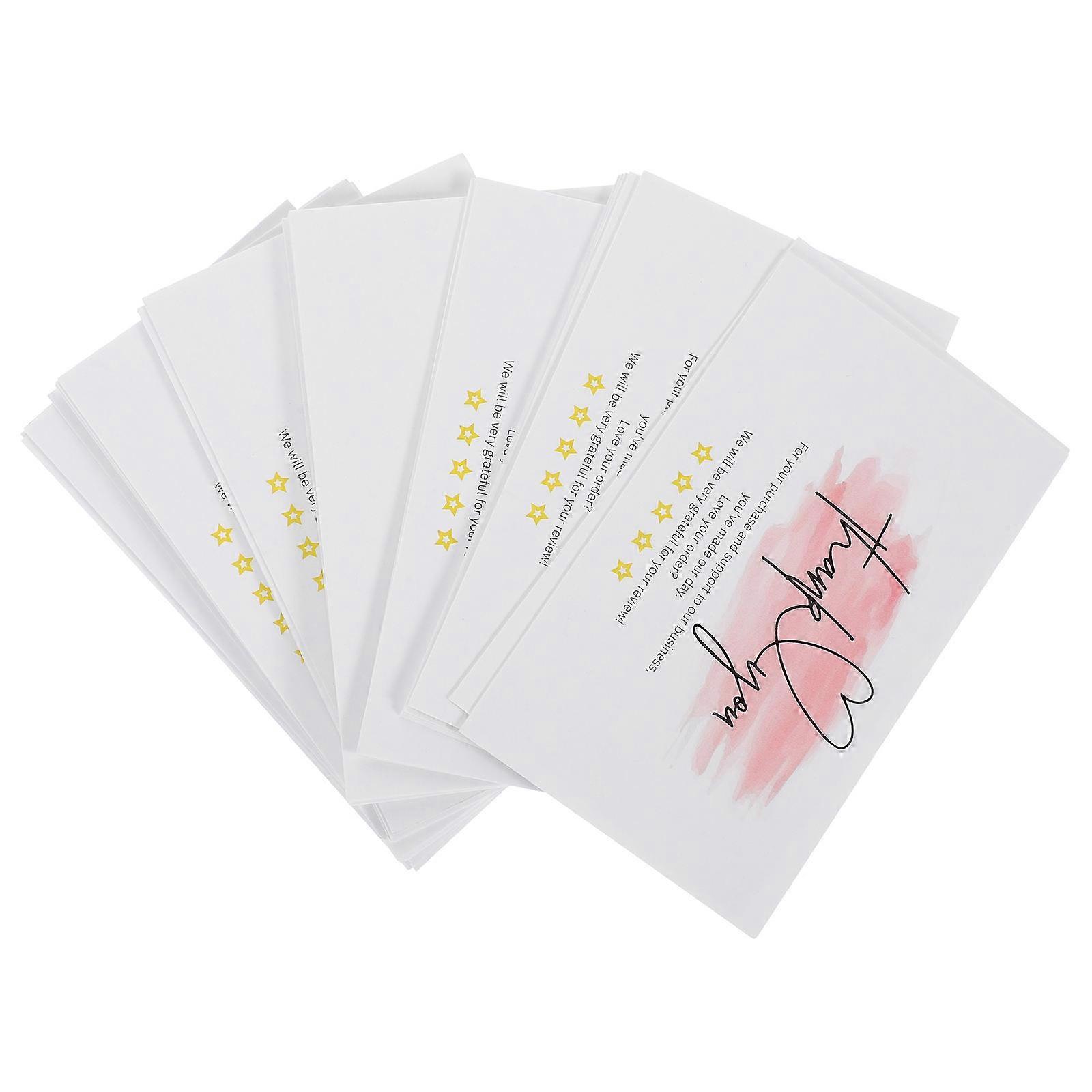 White Thank You Cards for Business Decor with Chic Design and Simple Matching 60pcs