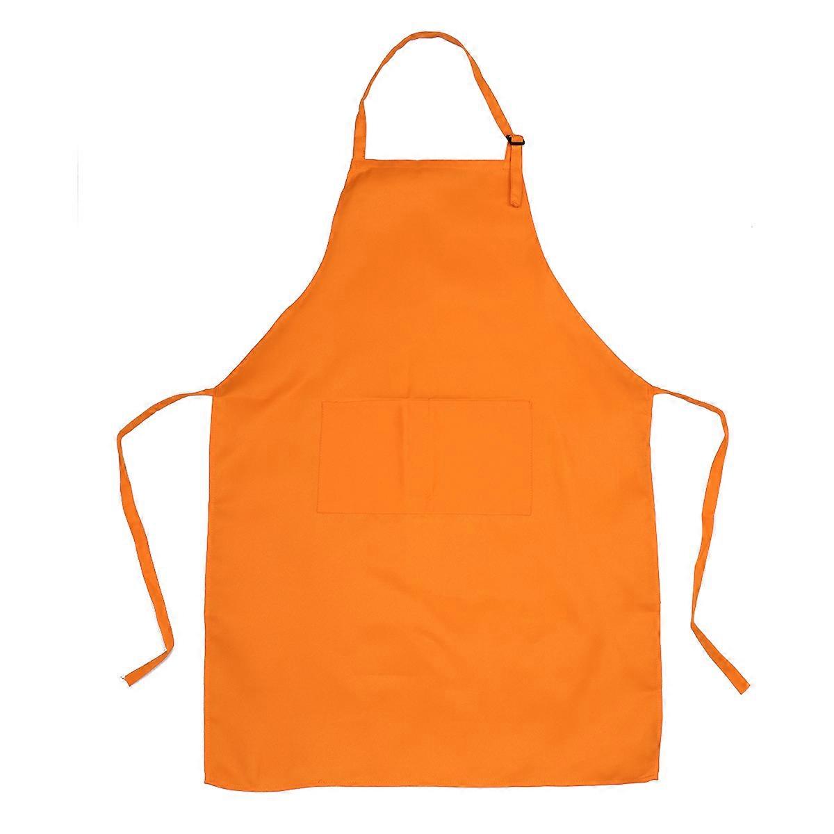 Adjustable Kitchen Apron Protective Storage Orange 60x85cm 1Set