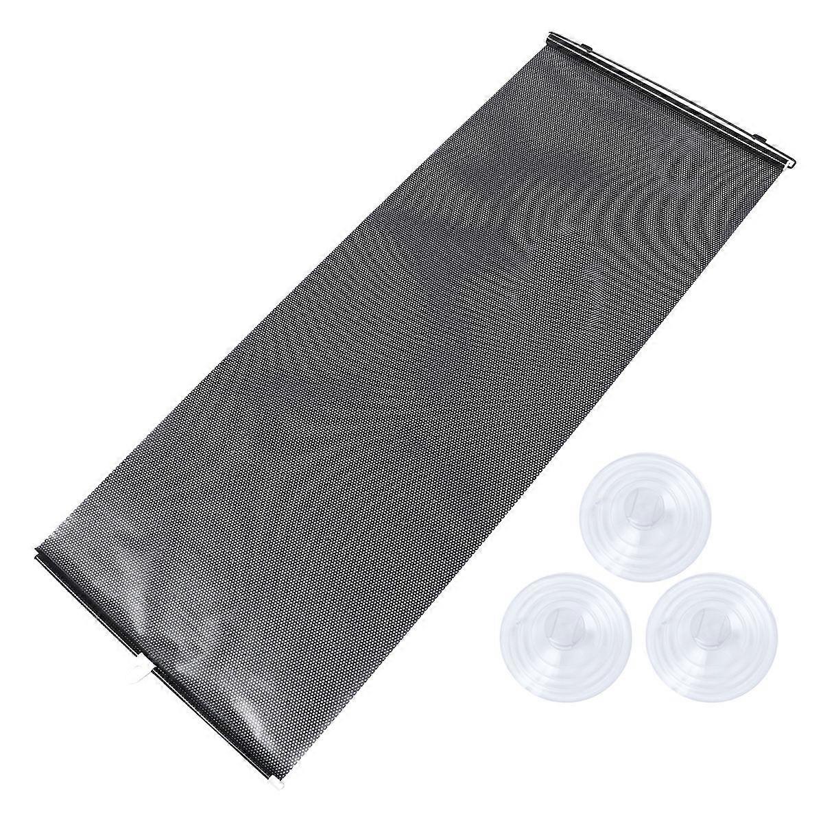 Black PVC Shade Curtain for Side Windows Retractable Privacy Screen Reduces Heat and Glare Fits Most Cars 2 Pieces