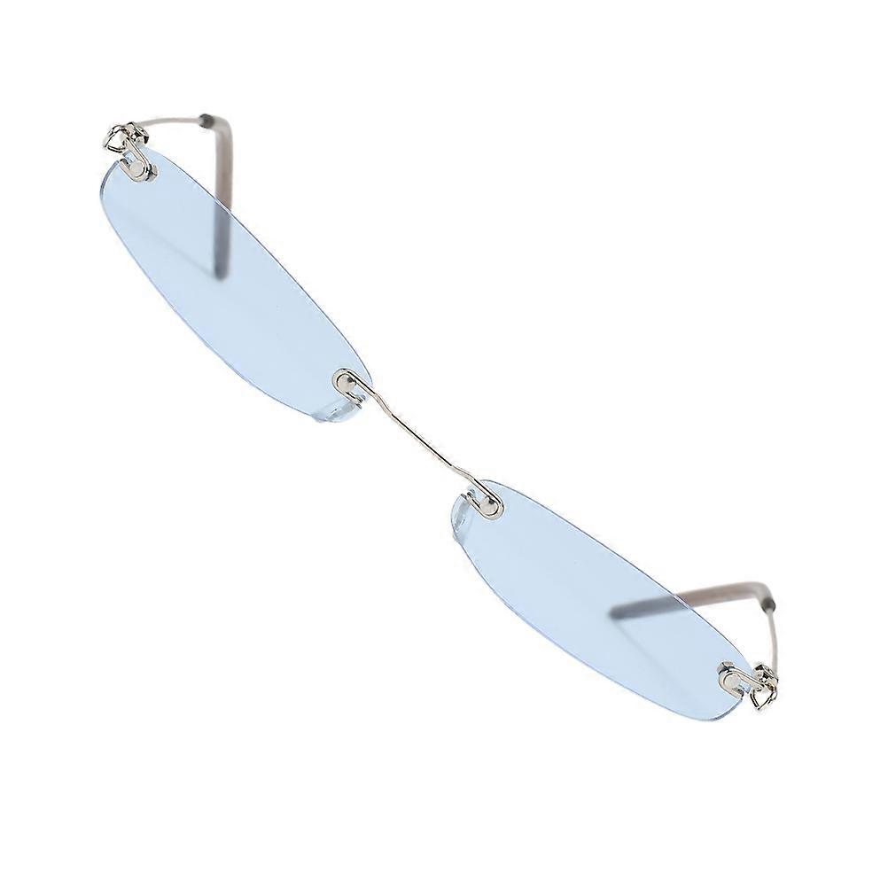 Retro Blue Lens Small Square Shape Protection for Daily Wear Accessory 1Pack