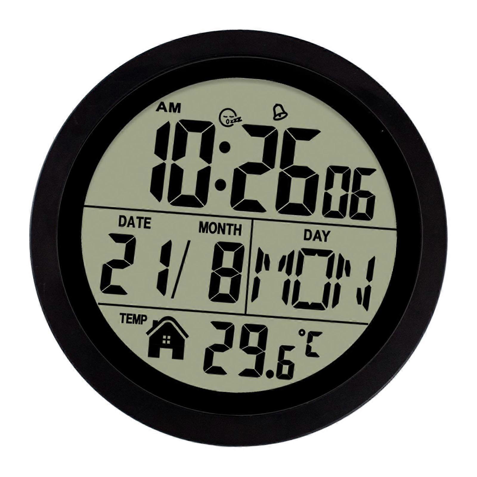 Digital Alarm Clock Wall Clock Multifunctional Temperature Display Snooze
