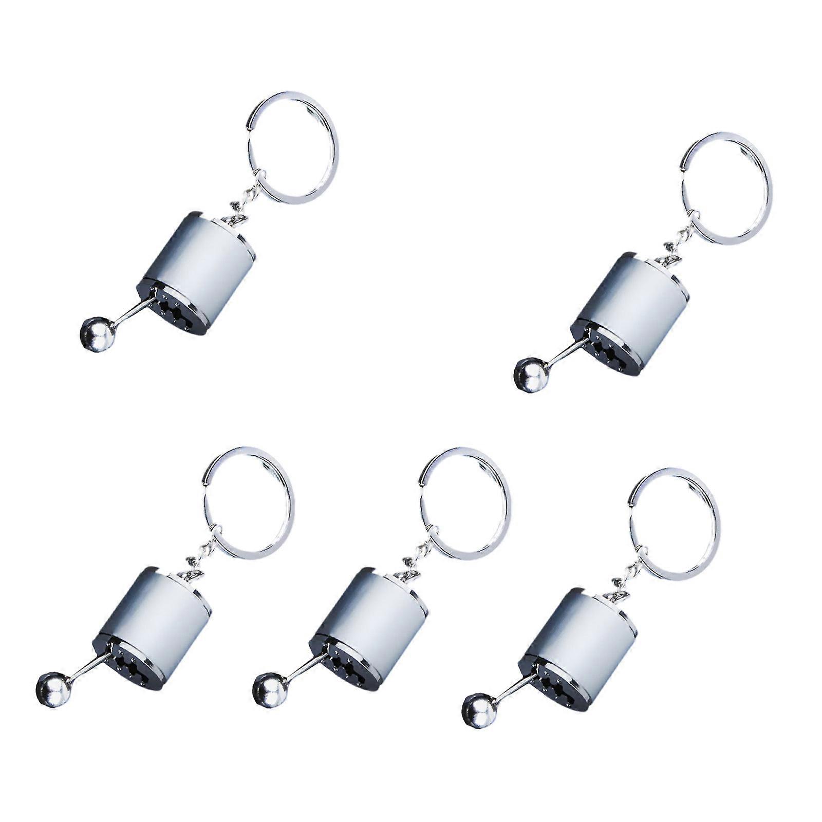 Metal Gear Shifts Keychain Lightweight Stylish Key Holder  Scratch Resistant Keyring For Daily Commute And Travel  Silver