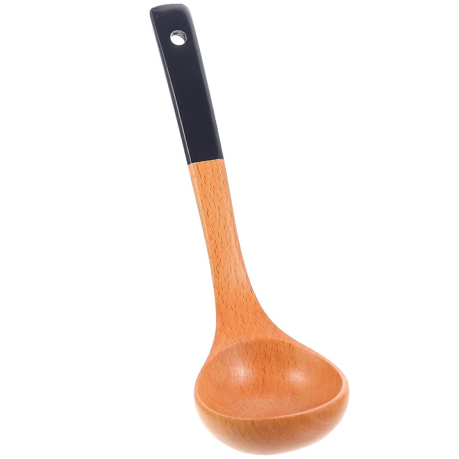 Wooden Soup Spoon Set Cooking Ladle Kitchen Utensil 2pcs