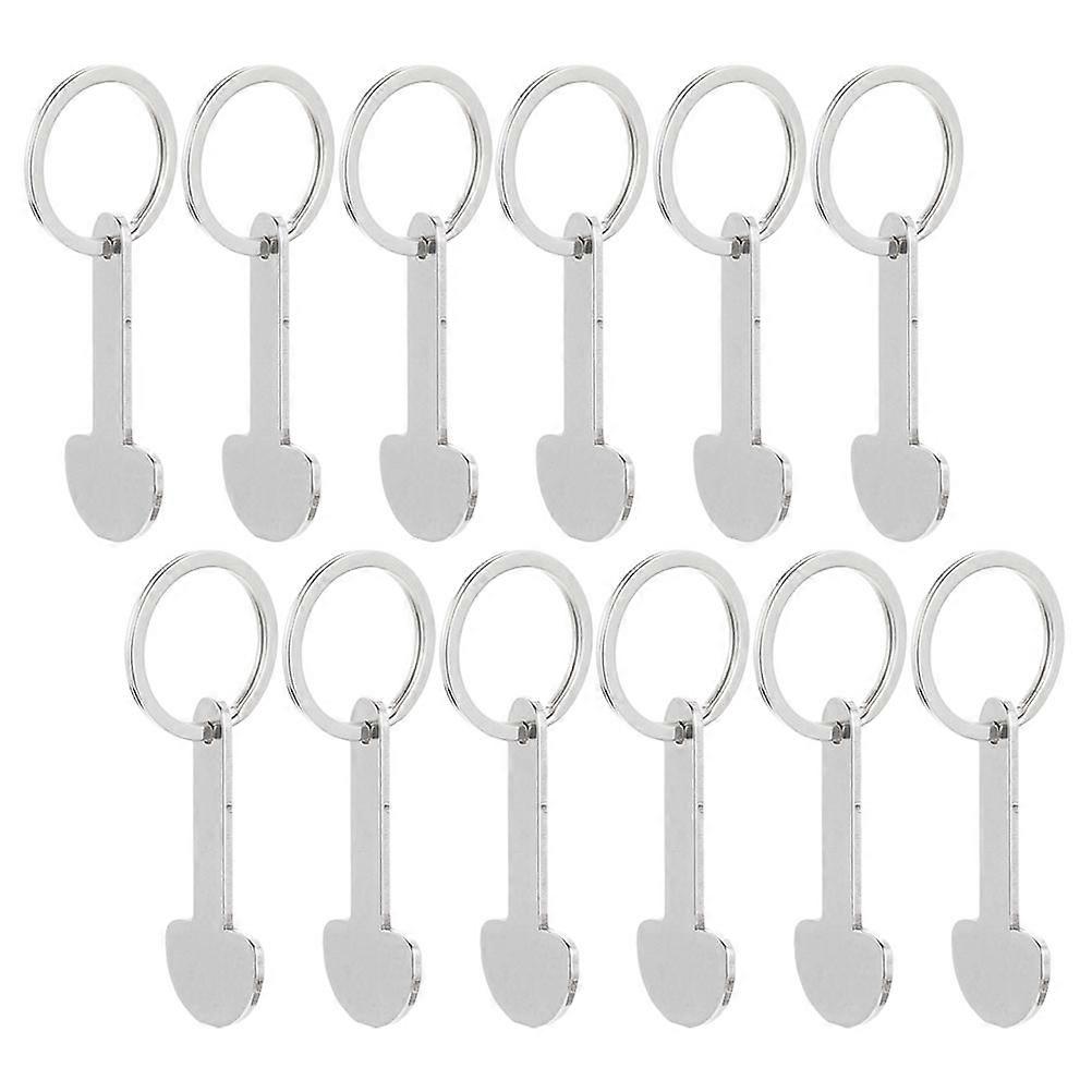 12pcs Zinc Alloy Shopping Trolley Token Keyrings Durable Trolley Remover Pendants Practical Keychains for Unlocking Ideal for Family and Friends