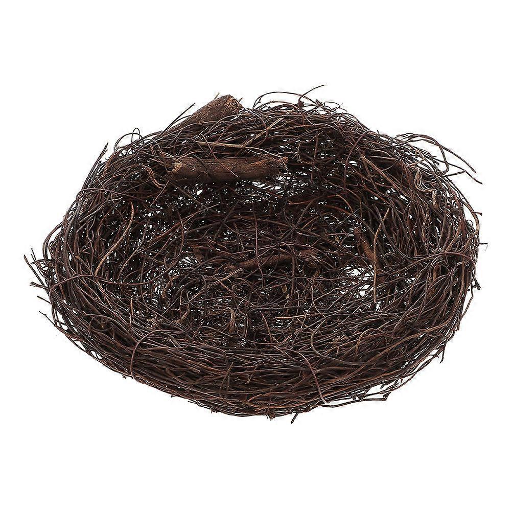 Handcrafted Vine Bird Nest for Decoration with Coffee Color Perfect for DIY and Nesting Box Accessories 6.5 Inches