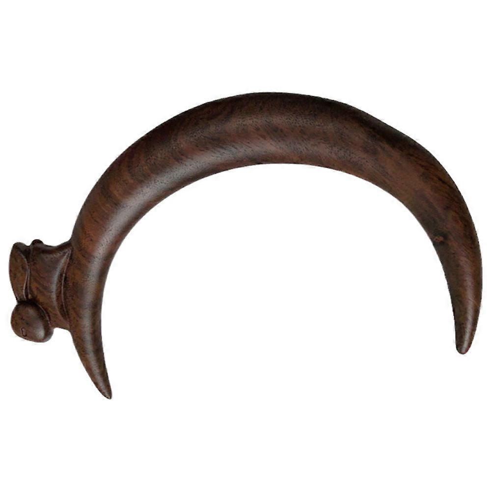Hair Stick Pin Moon Shaped Wood Classical Styling Tool For Hanfu Clothing 1Set