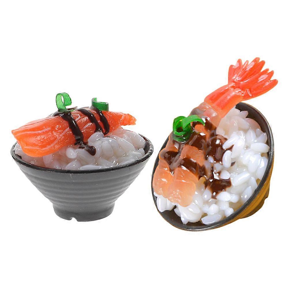 Realistic Fake Sushi Toy Model for Kids Play with High Detail Craftsmanship 2 Pcs Miniature Food