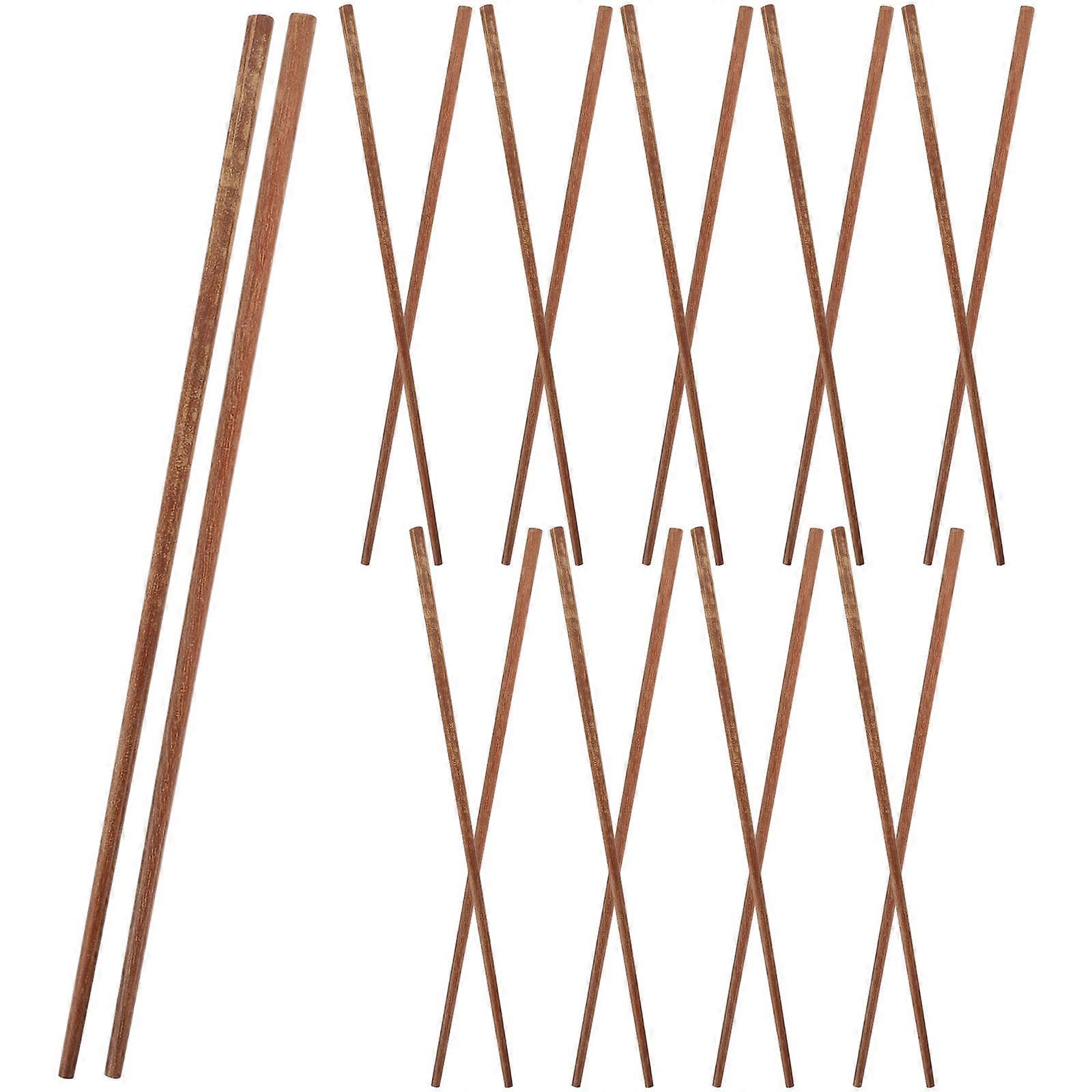 Extra Long Light Brown Synthetic Hot Pot Chopsticks for Cooking and Decoration 10 Pairs