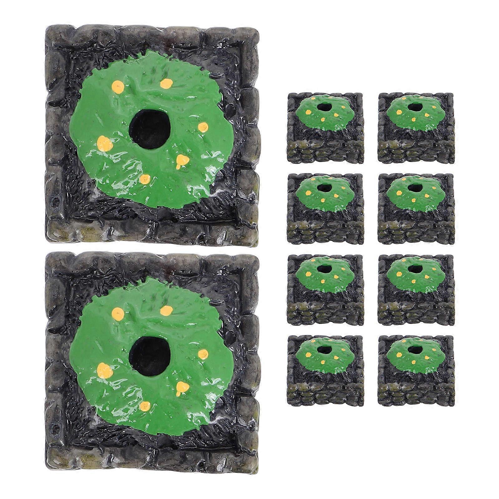 Durable Plastic Miniature Tree Bases for DIY Micro Landscapes and Decorations Multi Color 10 Pieces