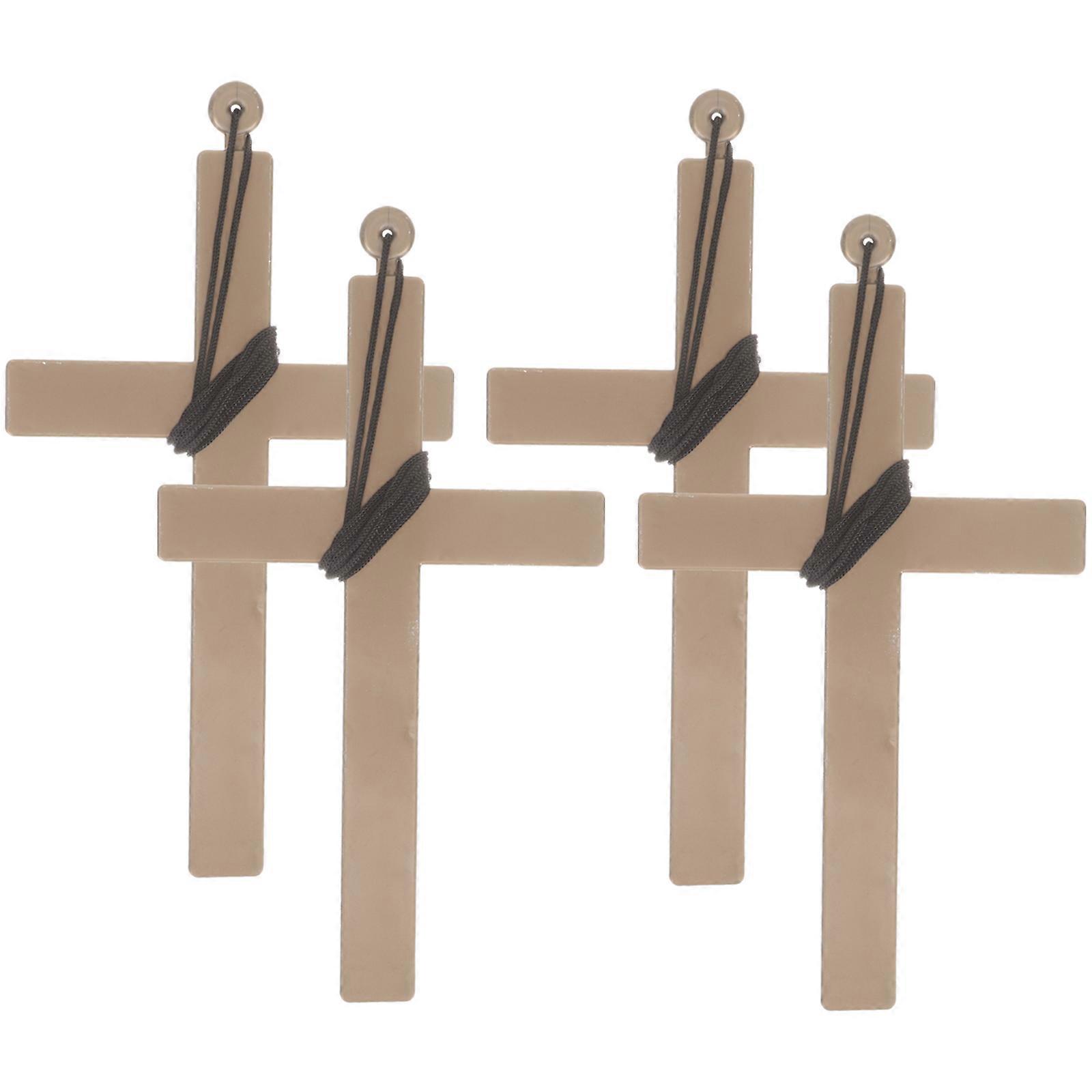 Halloween Cross Necklaces Set Durable Plastic Monk Pendants for Party Props, Accessories & Home Decoration
