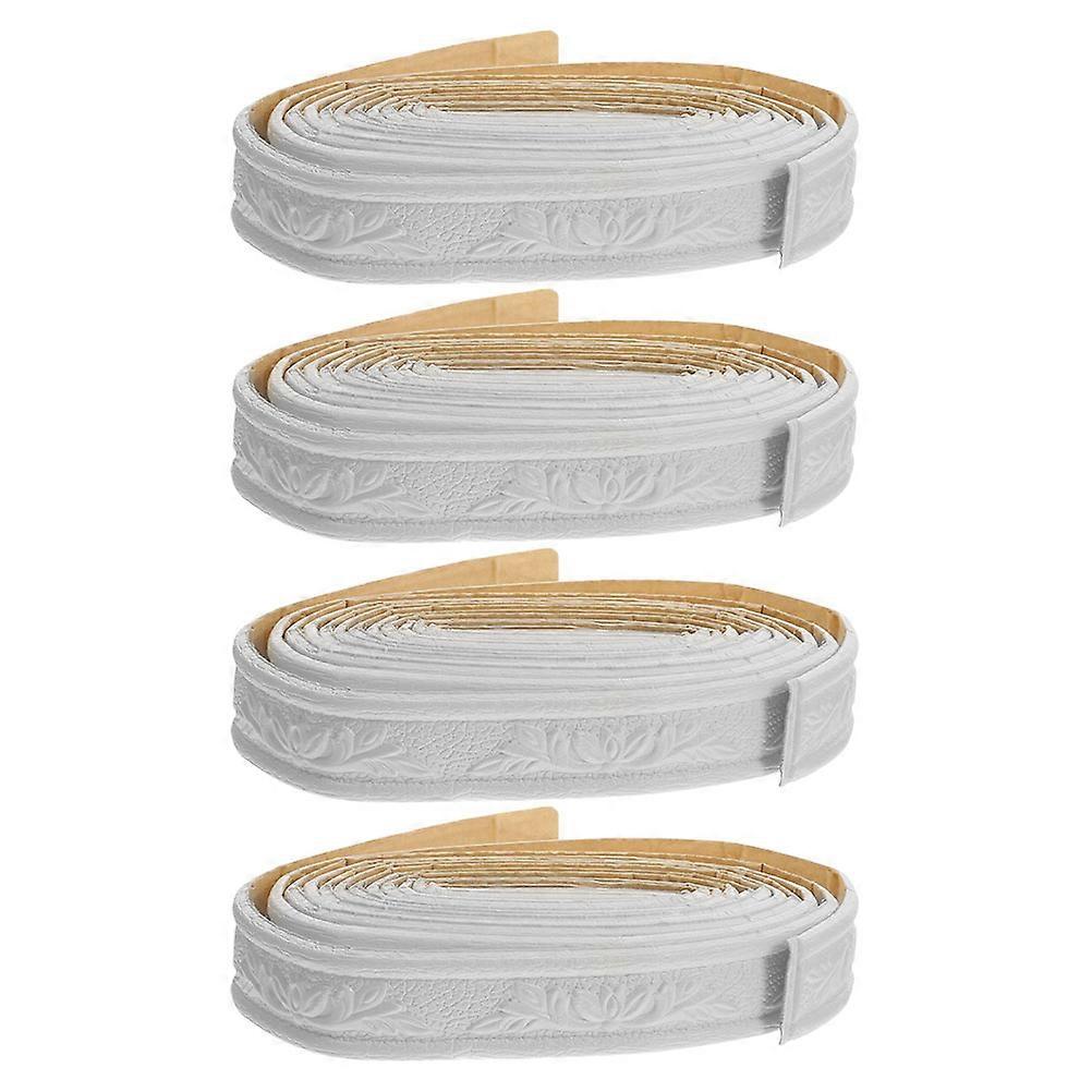 4 Rolls Self Adhesive Crown Molding Wall Border Mirror Edge Corner Protection Flexible Strips
