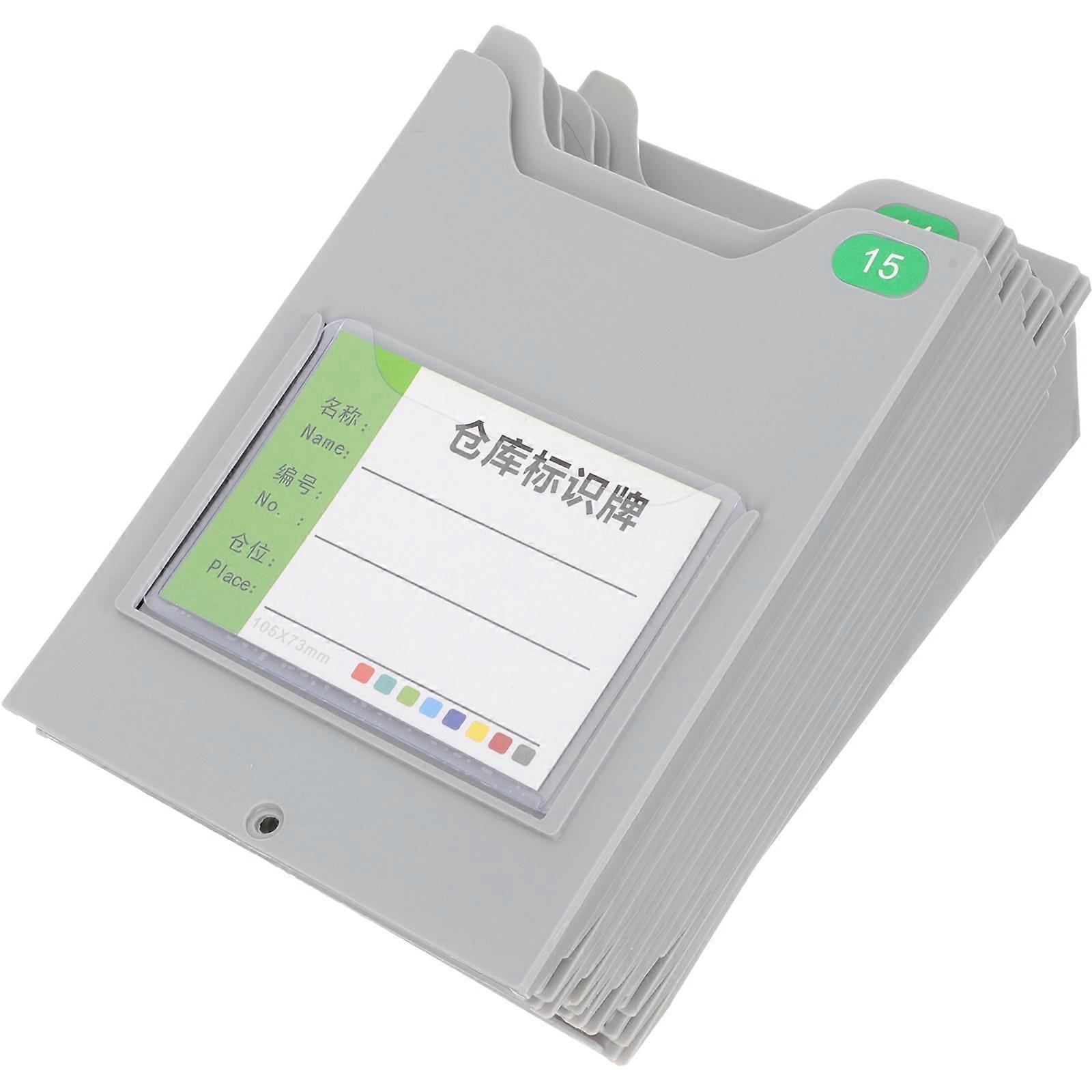 Wall Mounted Warehouse Material Card Rack with Serial Stickers, Multi Pocket Cards Holder for Office, Home, School, Kitchen Storage & Organization