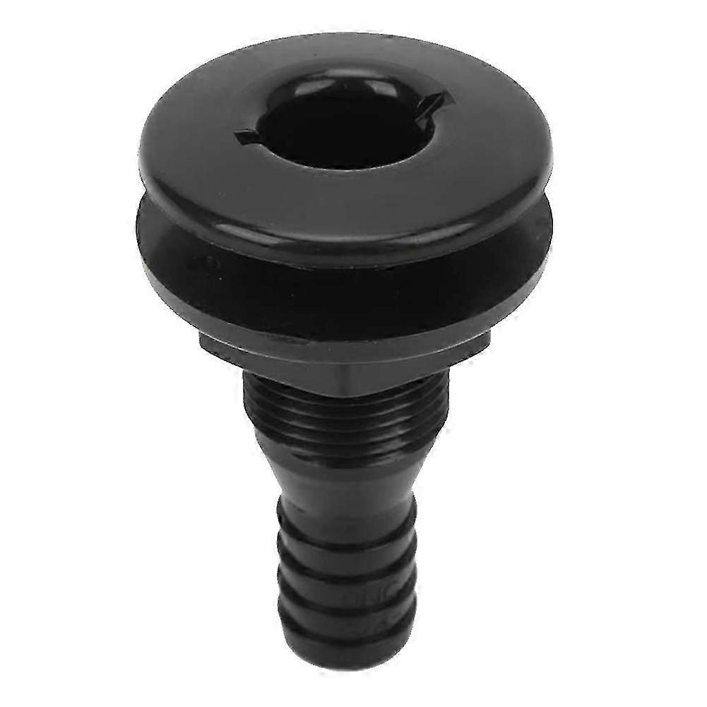 Boat Water Drain Scupper ABS 3/4in Black Through Hull Connector