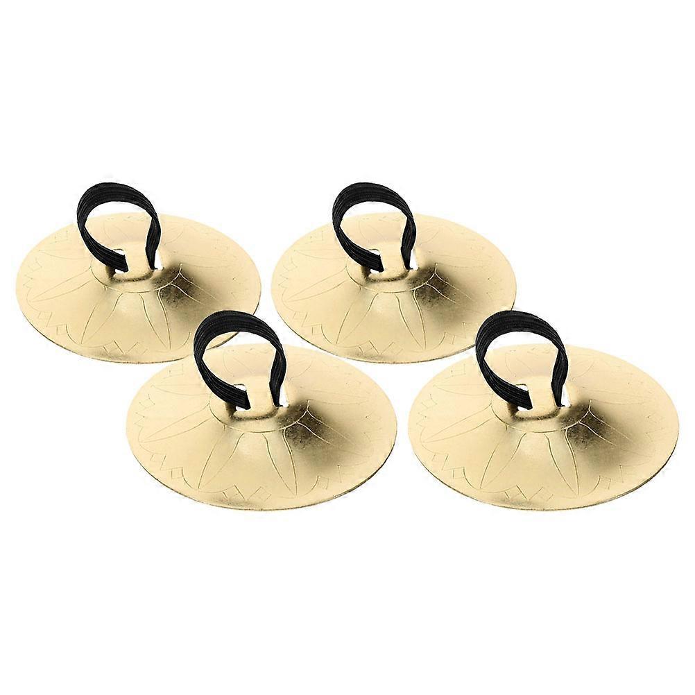Copper Finger Cymbals Pair with Nylon Straps – Lightweight Handmade Percussion for Belly Dance, Beginner Friendly Rhythm Instrument for Party Cheering