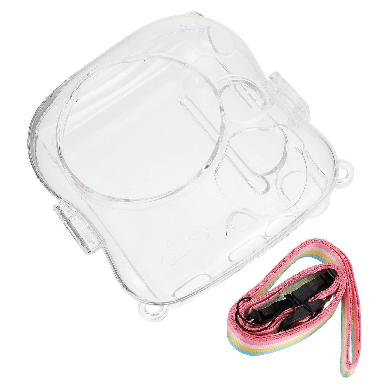 PVC Bag for Instant Camera Rectangular Storage Holder Transparent 13X12.7X5cm Scratch Proof 1Set