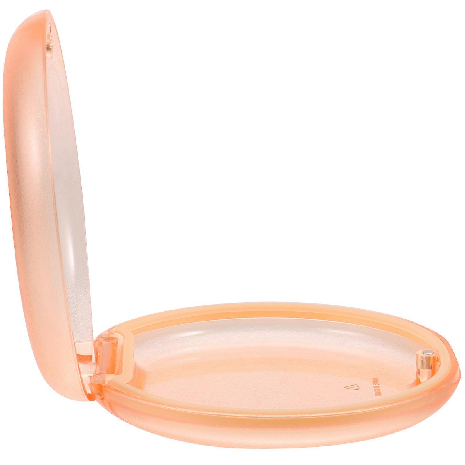 Portable Denture Case for Retainer Storage Made of Strong Plastic in Orange Color Small Size
