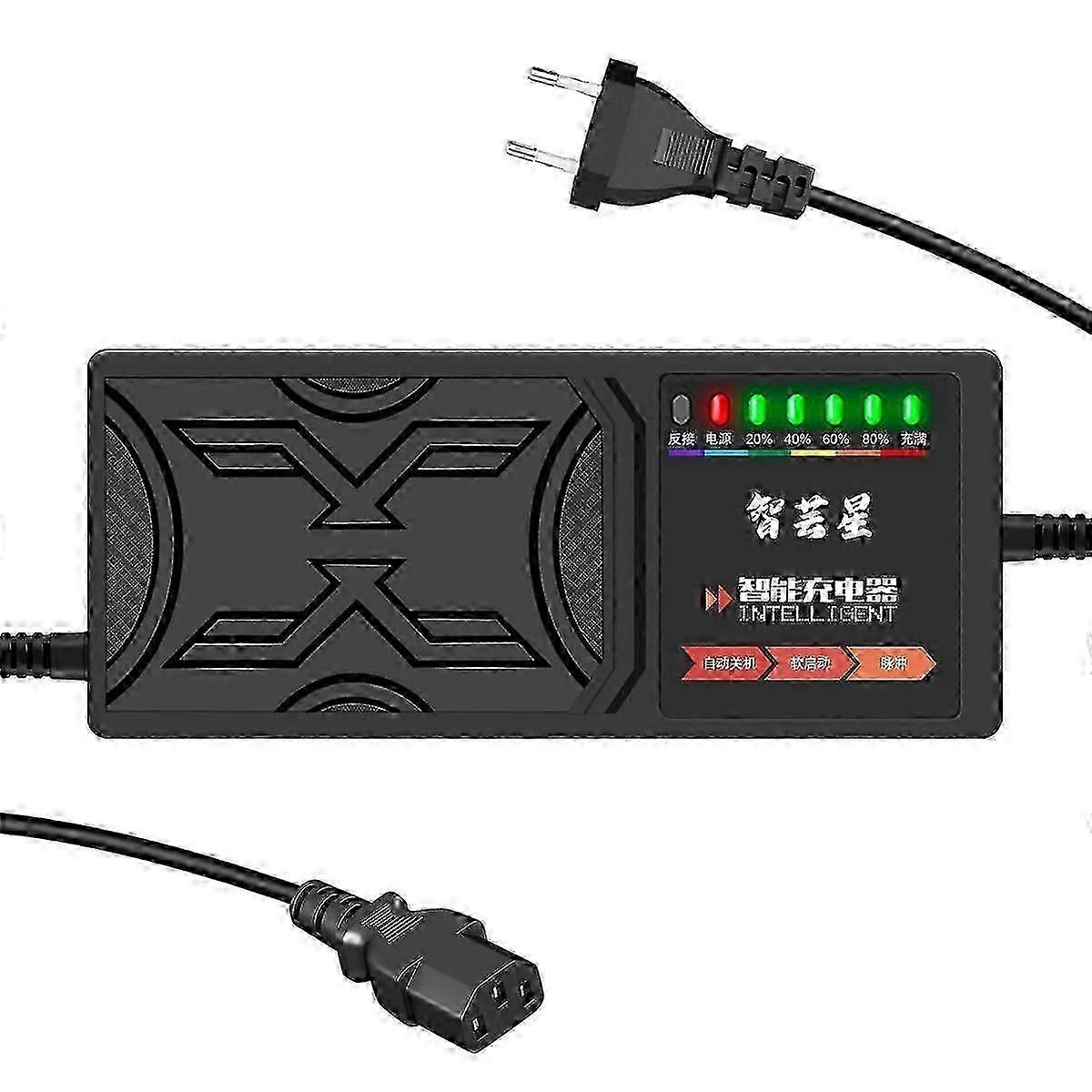 60V 20AH lader for elektriske kjøretøy 7 lysdisplay, strømdisplay, nåværende lekkasjebeskyttelse / full