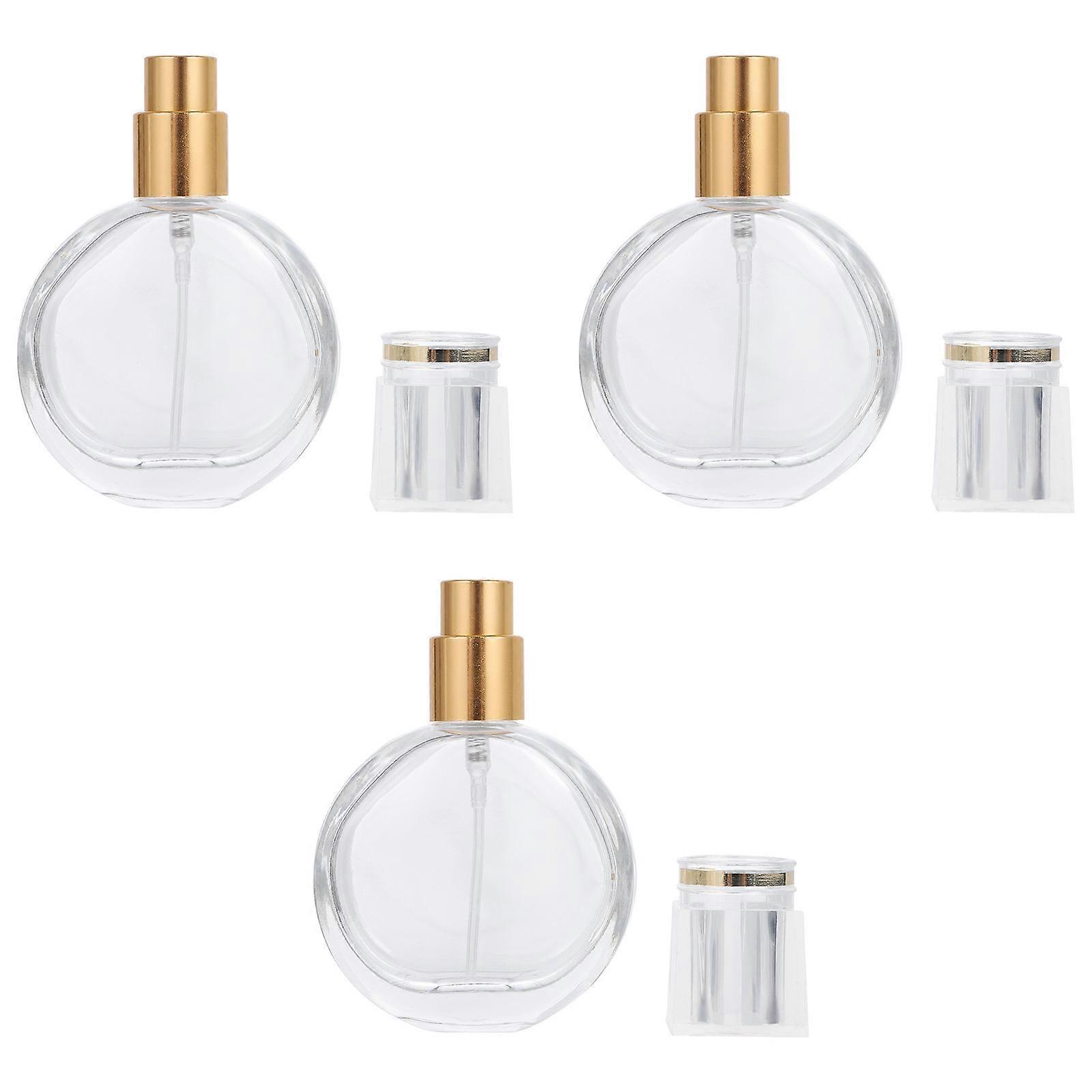 Empty Glass Perfume Container Designed For Dinner Vacation 25ml Oval Shape 3Pcs Leak-proof