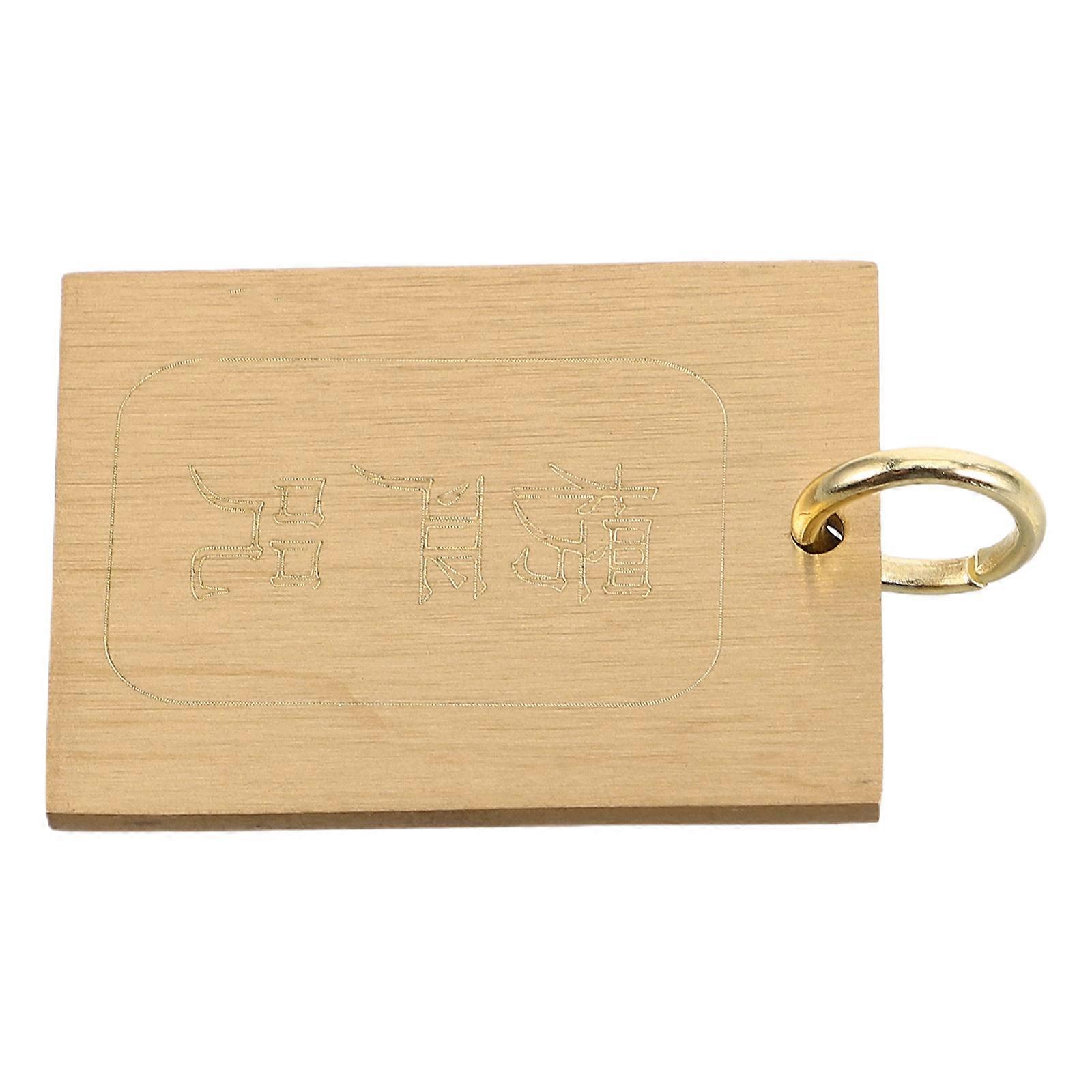 Vintage Brass Keychain Ornament 1 Set Buddhist Amulet Decoration Creative Key Pendant